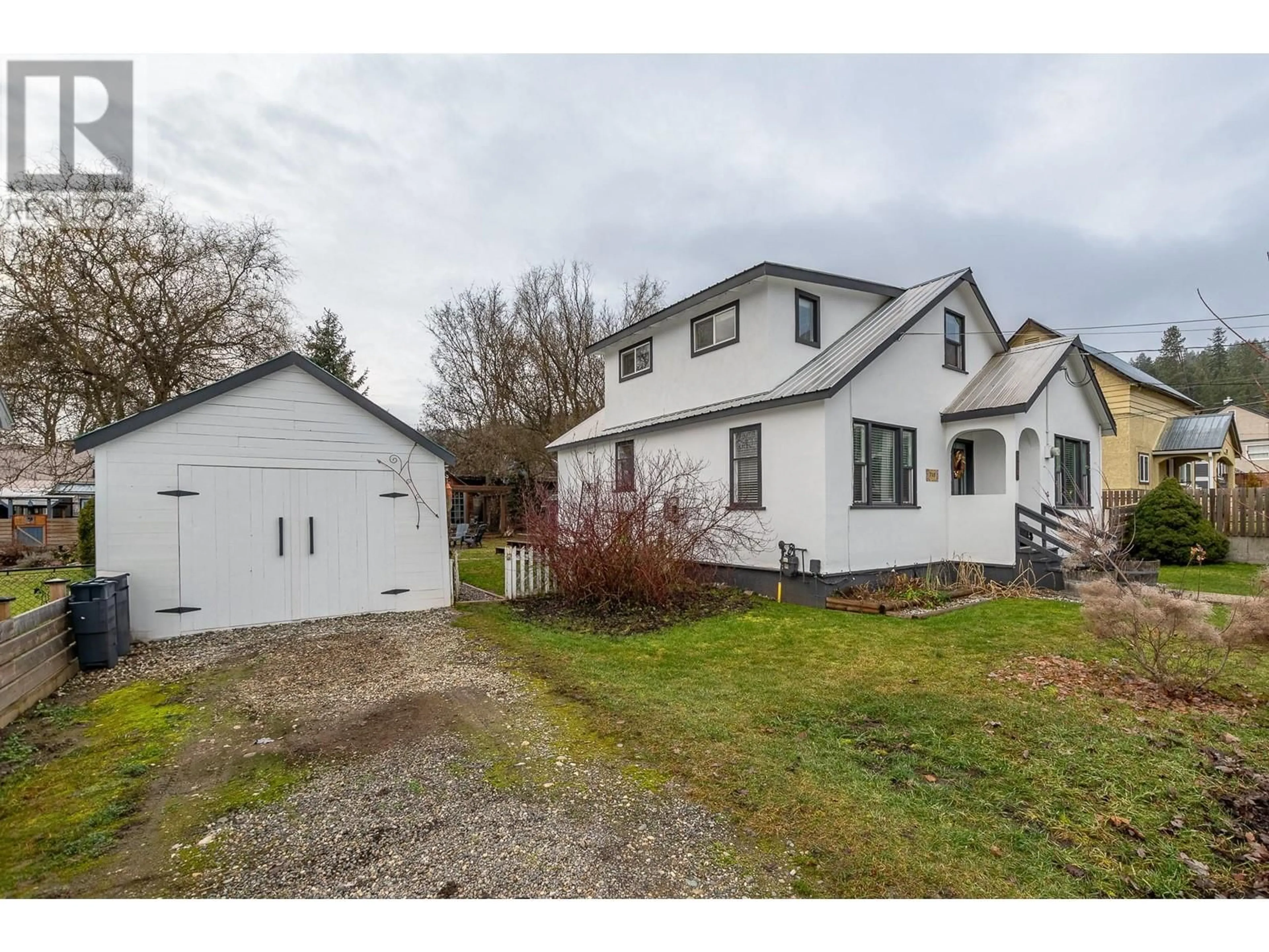 A pic from outside/outdoor area/front of a property/back of a property/a pic from drone, street for 718 Mill Avenue, Enderby British Columbia V0E1V1