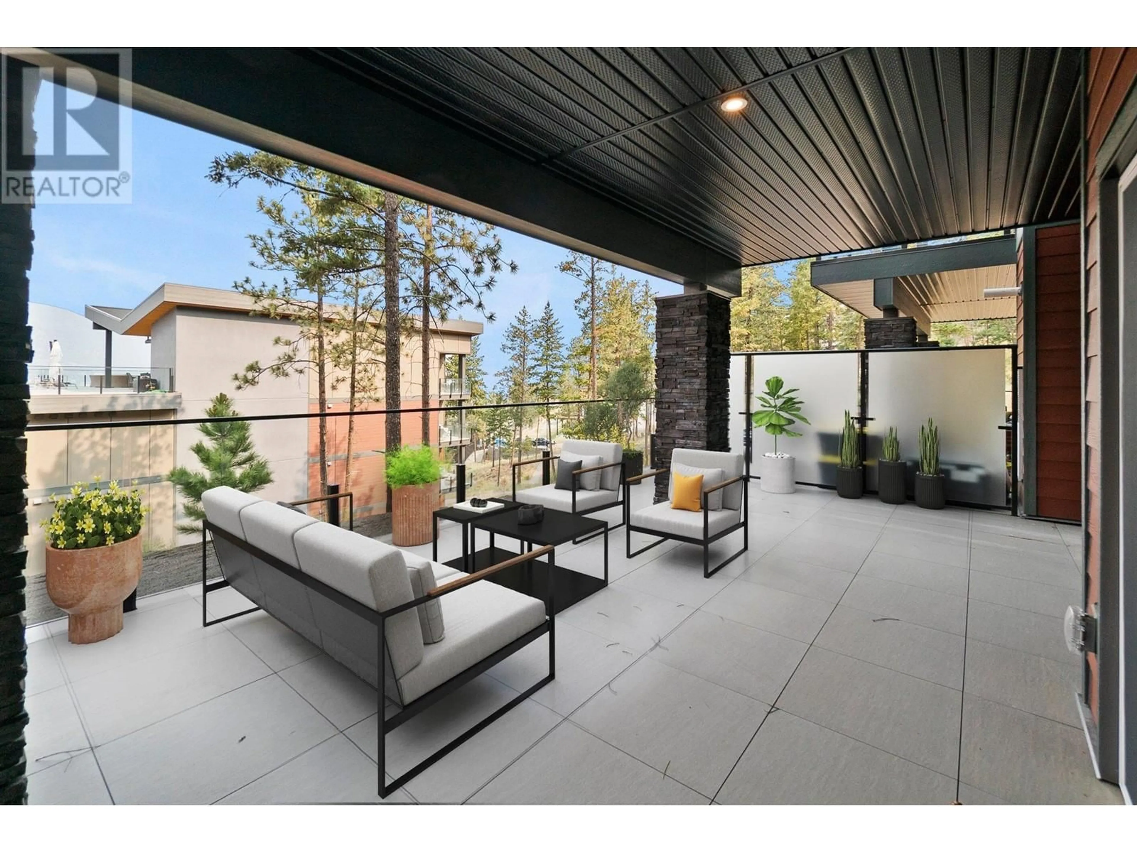 Patio, mountain view for 108 - 3434 MCKINLEY BEACH DRIVE, Kelowna British Columbia V1V0H3