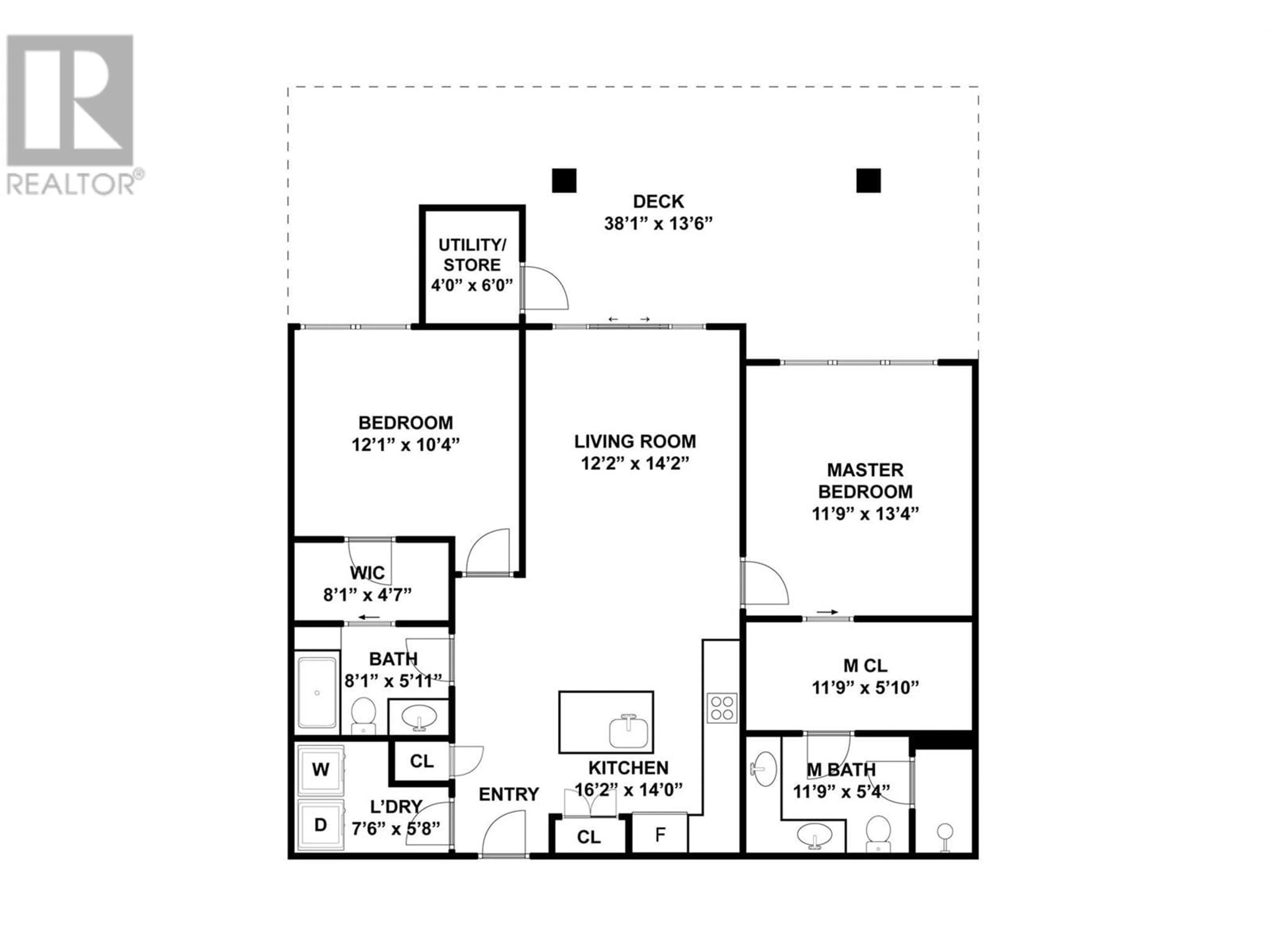 Floor plan for 108 - 3434 MCKINLEY BEACH DRIVE, Kelowna British Columbia V1V0H3