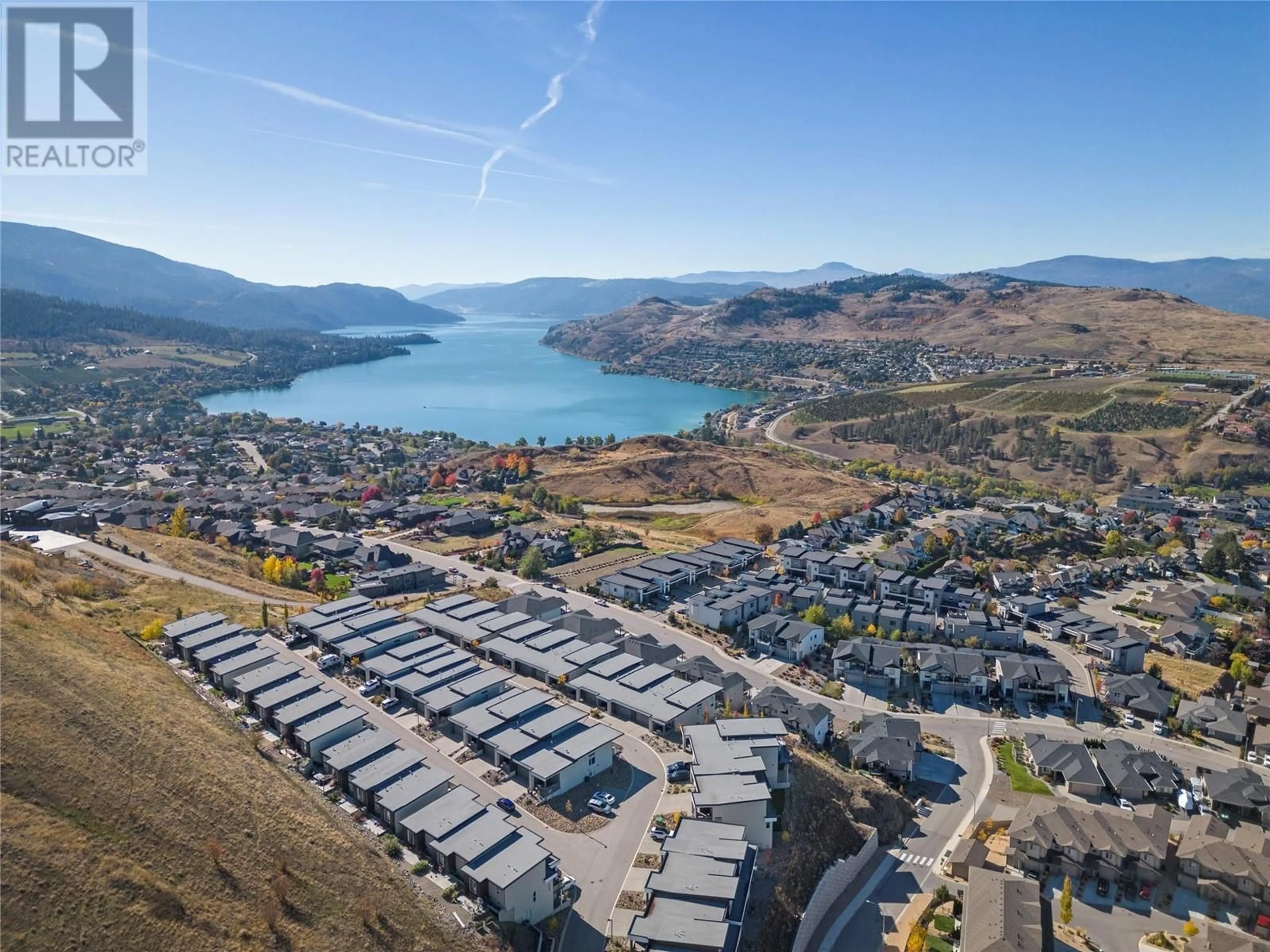 A pic from outside/outdoor area/front of a property/back of a property/a pic from drone, water/lake/river/ocean view for 1000 Mt. Robson Place Unit# 25, Vernon British Columbia V1B4G2