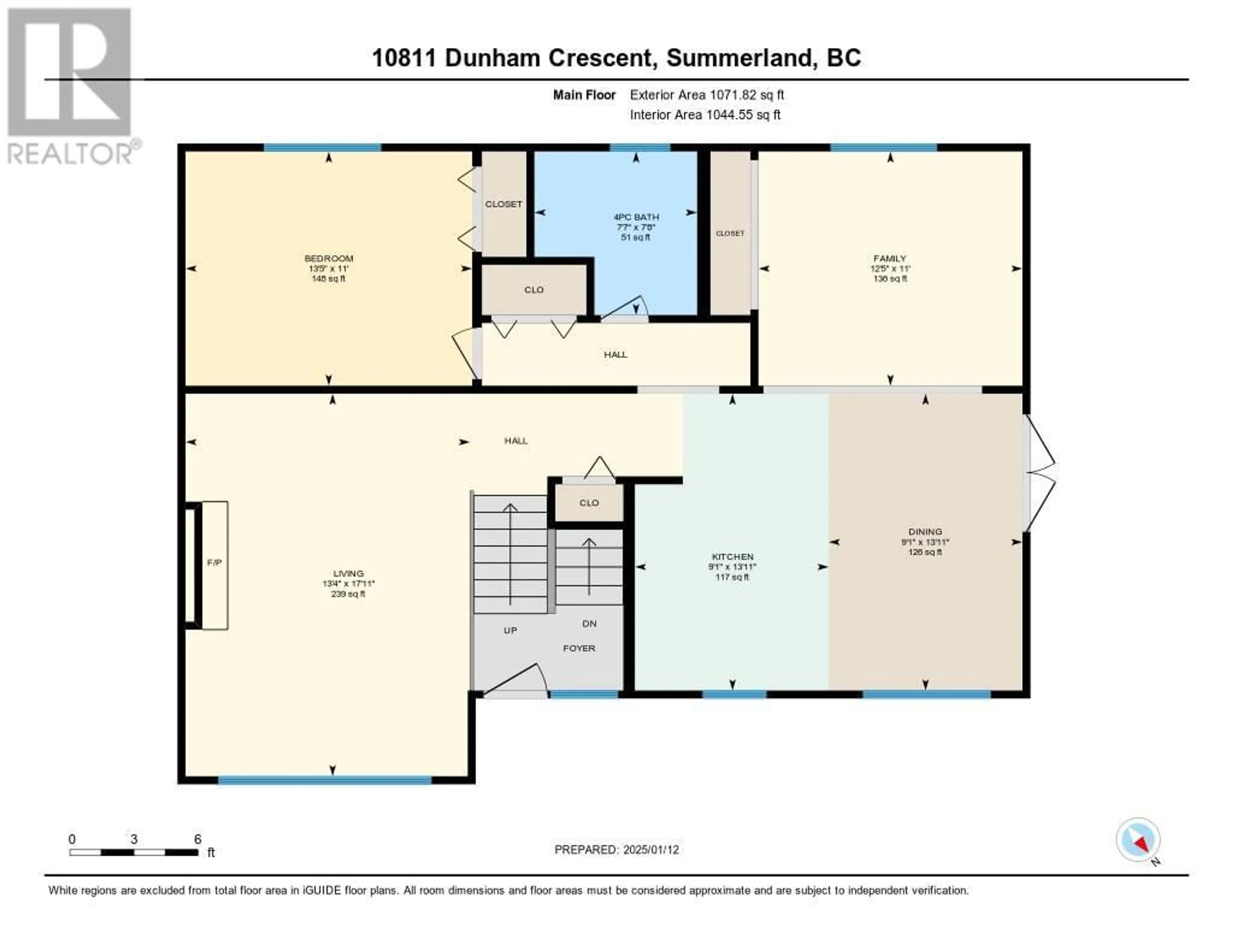 Floor plan for 10811 Dunham Crescent, Summerland British Columbia V0H1Z2