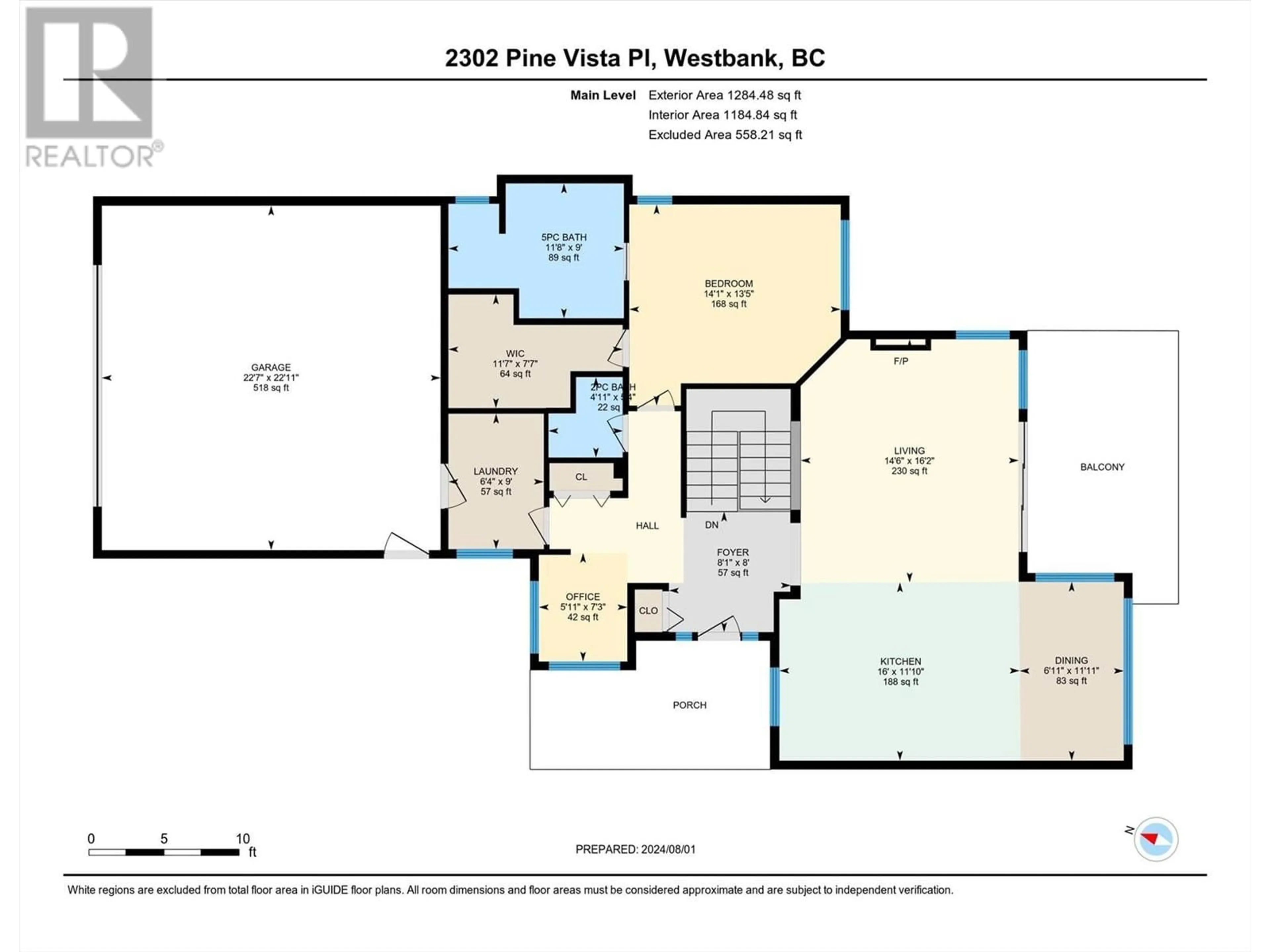 Floor plan for 2302 Pine Vista Place, West Kelowna British Columbia V4T2Y1