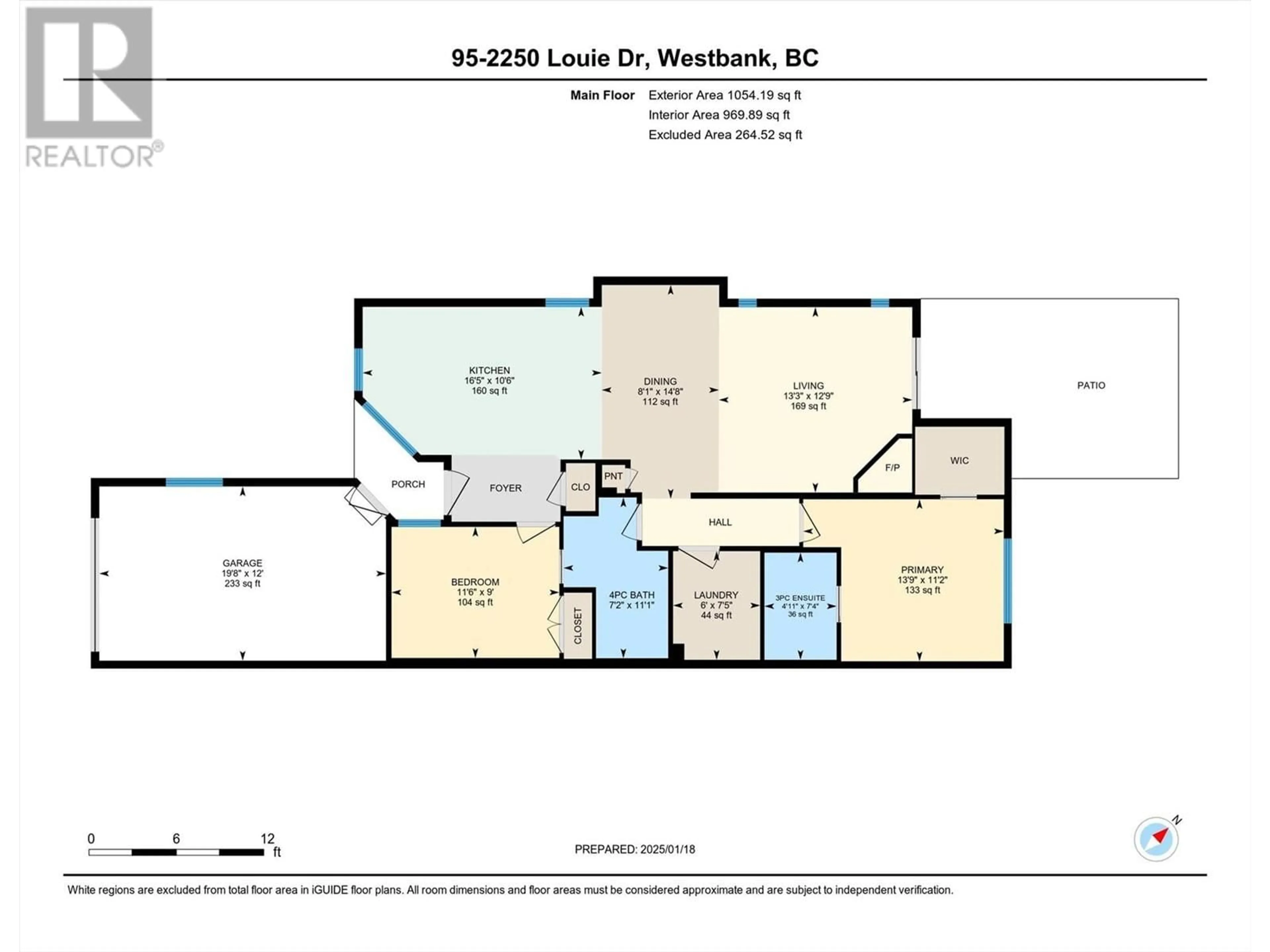 Floor plan for 2250 Louie Drive Unit# 95, West Kelowna British Columbia V2T2M6