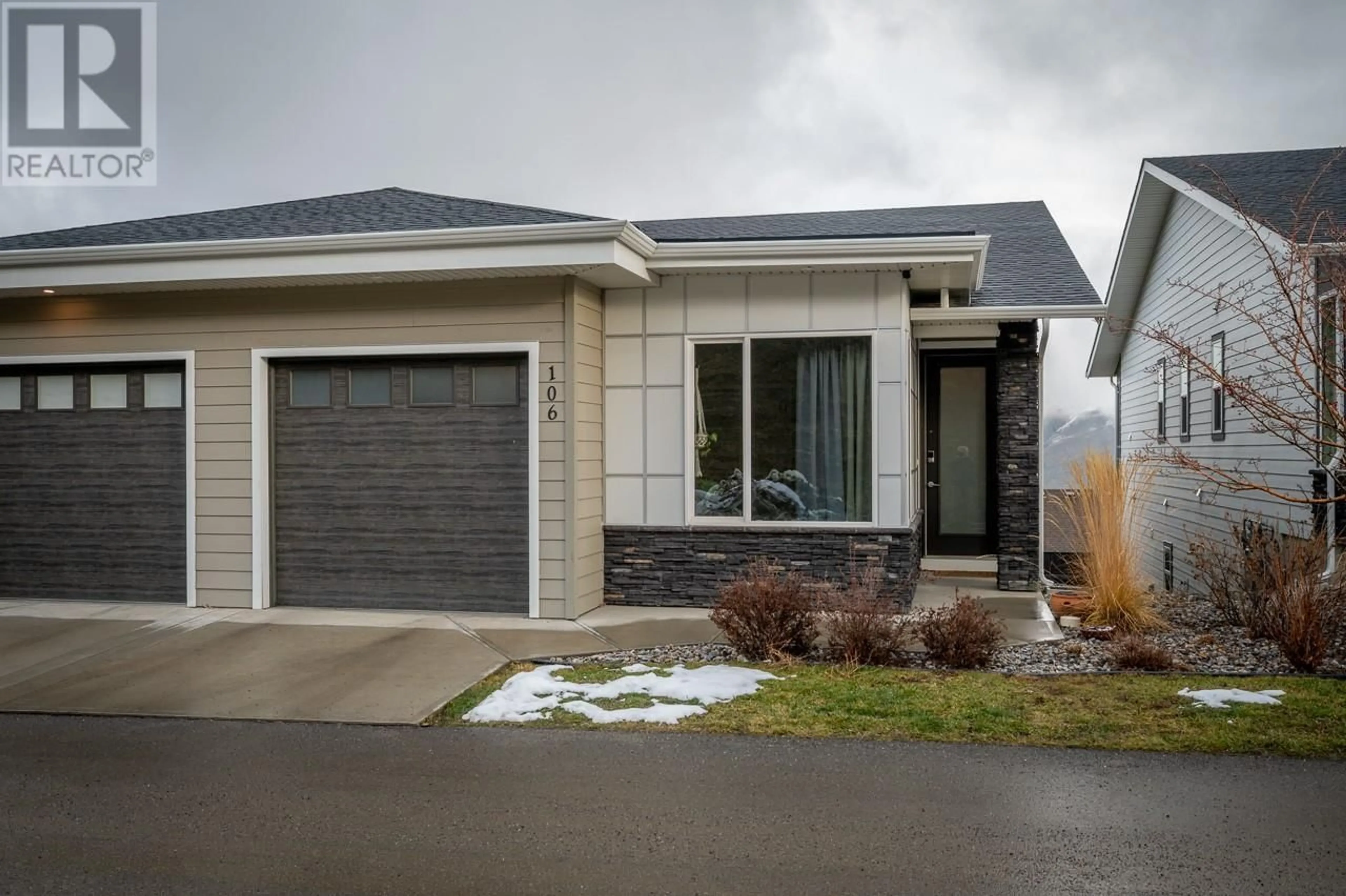 Home with brick exterior material, street for 2045 STAGECOACH Drive Unit# 106, Kamloops British Columbia V2B0H8