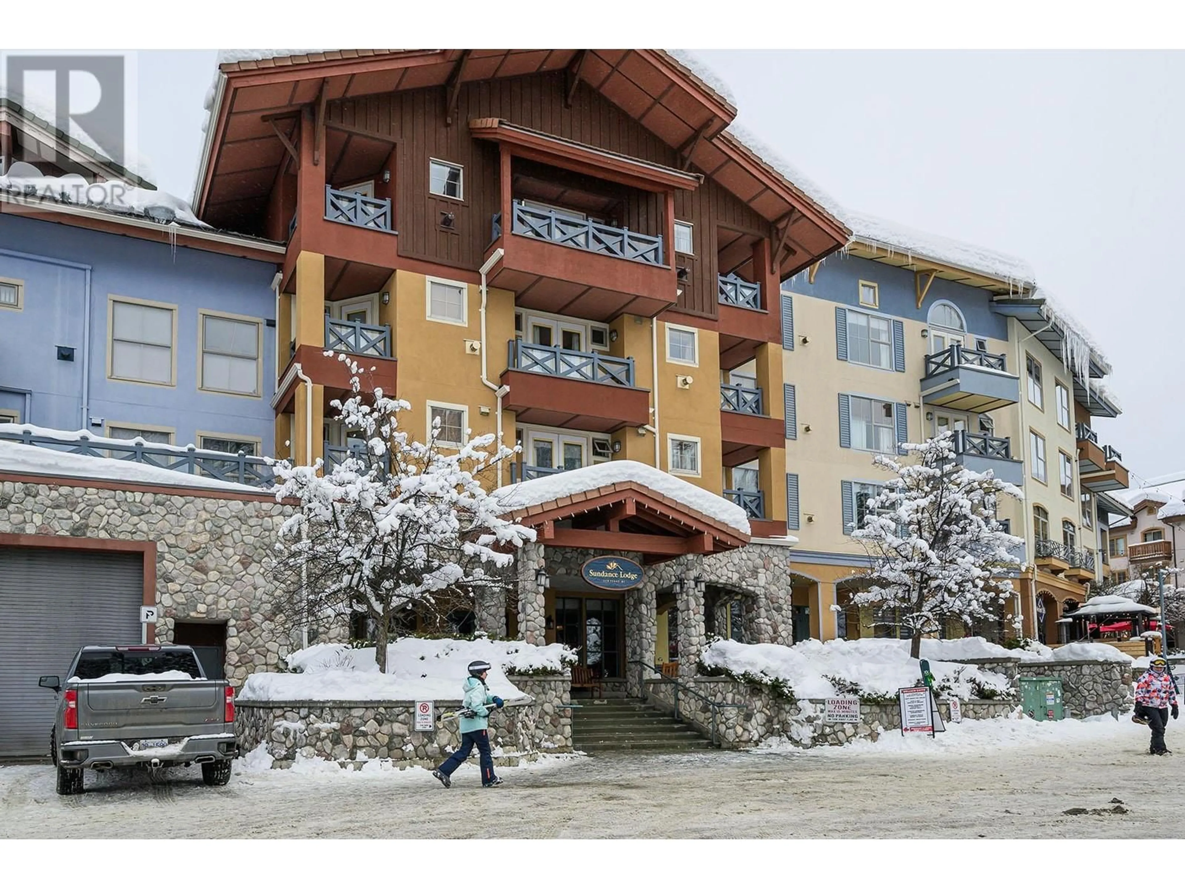 Patio, mountain view for 3160 Creekside Way Unit# 206, Sun Peaks British Columbia V0E5N0