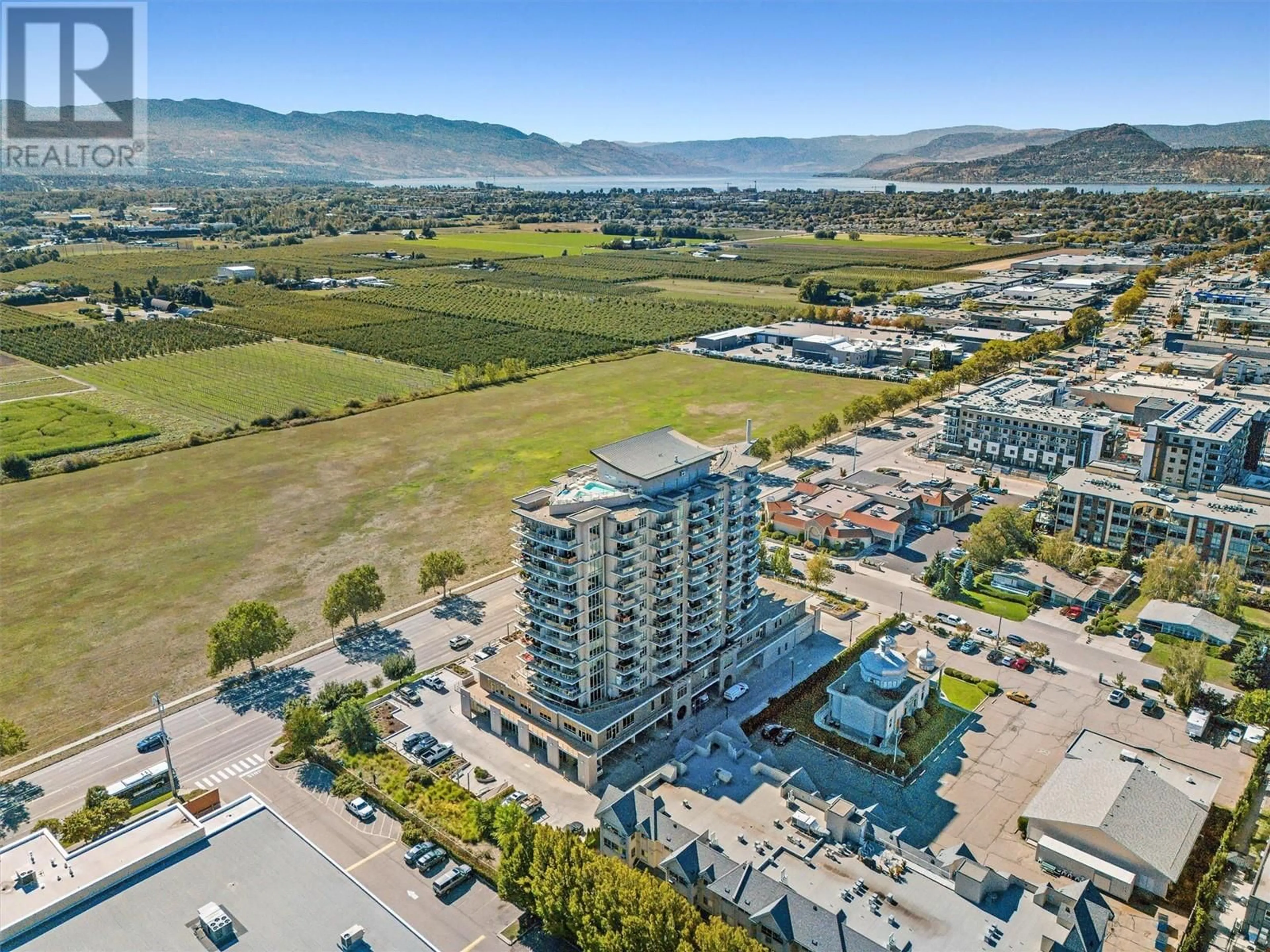 A pic from outside/outdoor area/front of a property/back of a property/a pic from drone, mountain view for 2040 Springfield Road Unit# 907, Kelowna British Columbia V1Y9N7