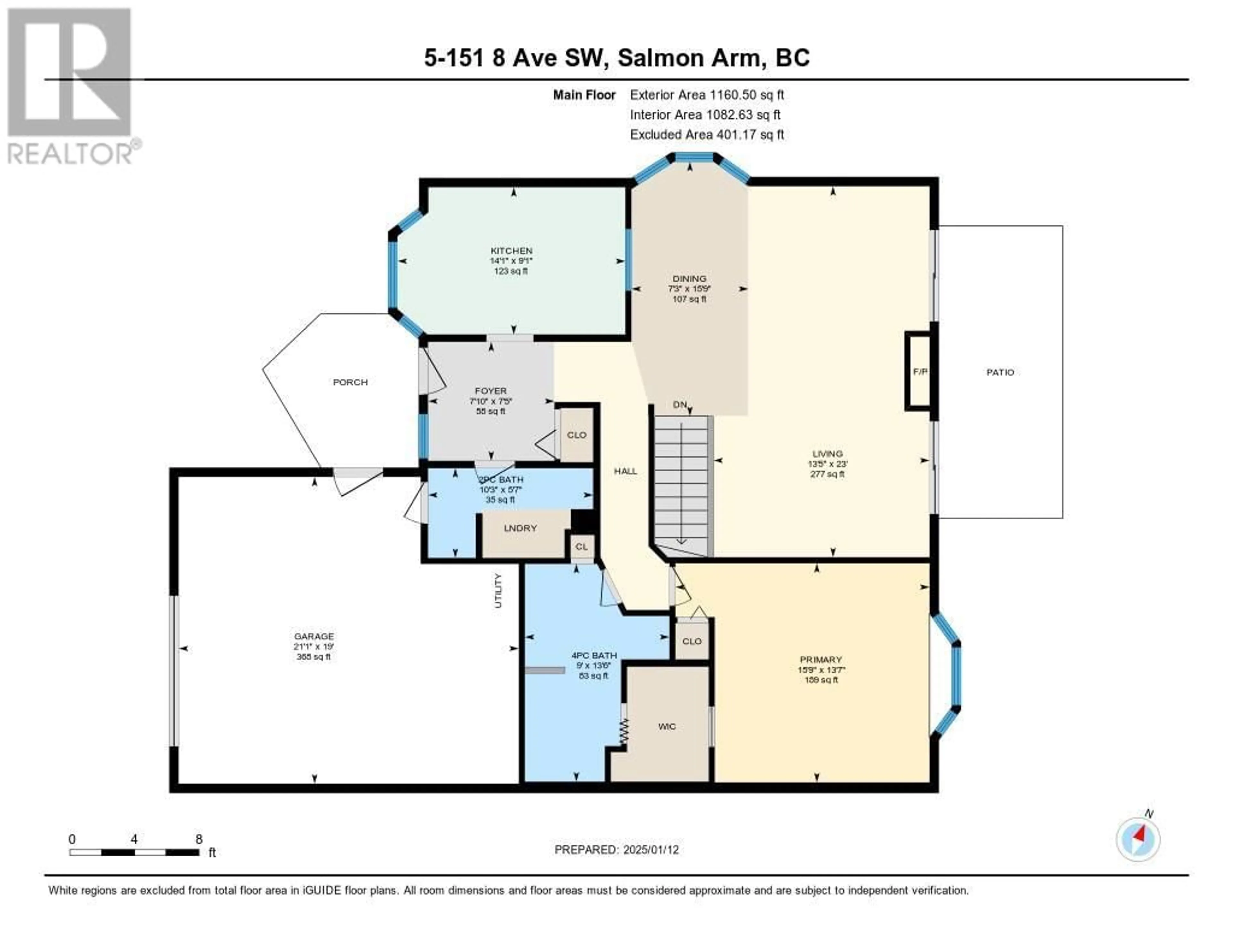 Floor plan for 151 8th Avenue SW Unit# 5 Lot# 5, Salmon Arm British Columbia V1E1B9