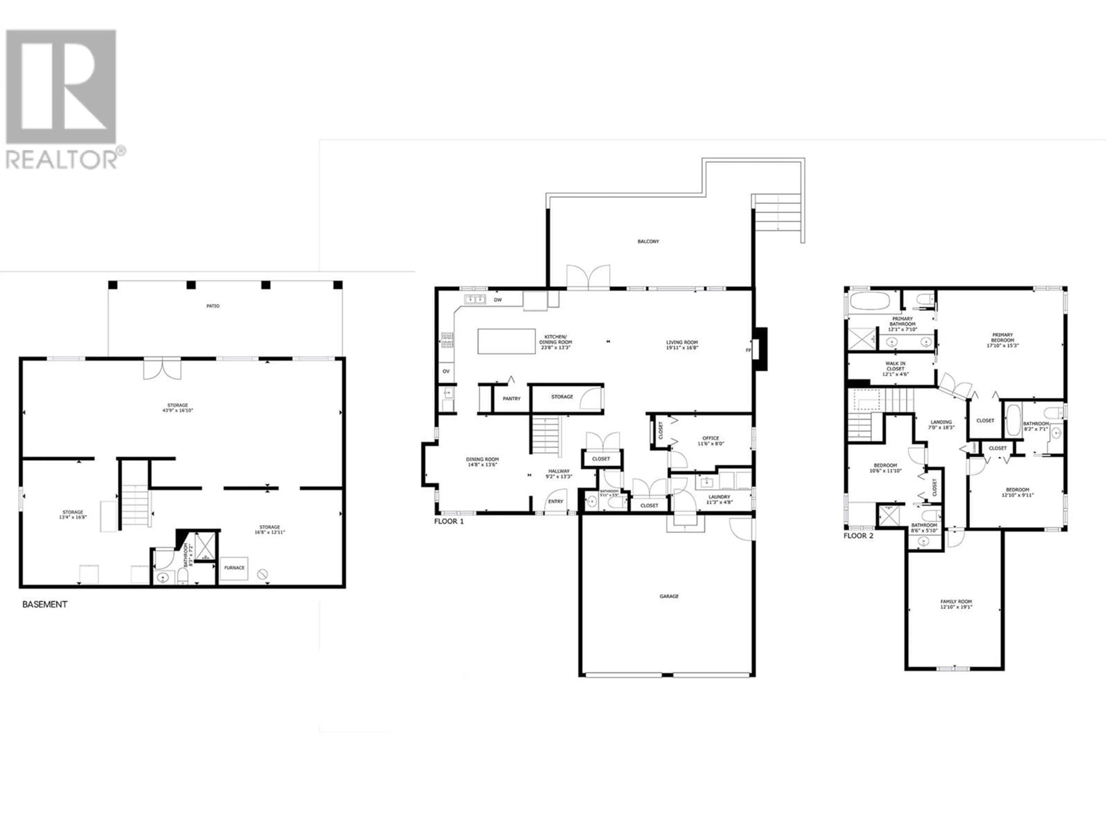 Floor plan for 634 Benmore Place, Kelowna British Columbia V1W4Z4