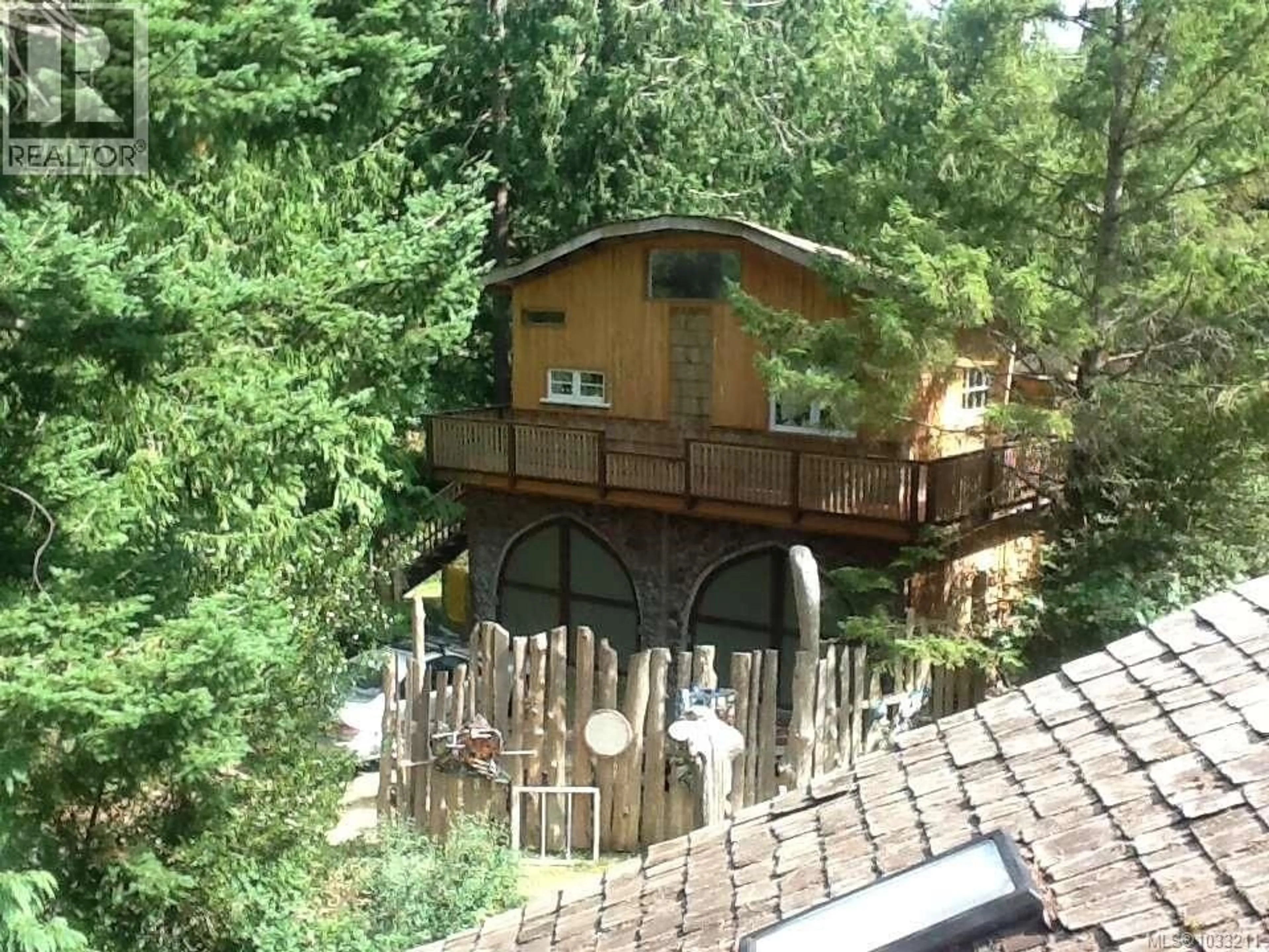 A pic from outside/outdoor area/front of a property/back of a property/a pic from drone, forest/trees view for 3380 GUNPOWDER TRAIL, Hornby Island British Columbia V0R1Z0
