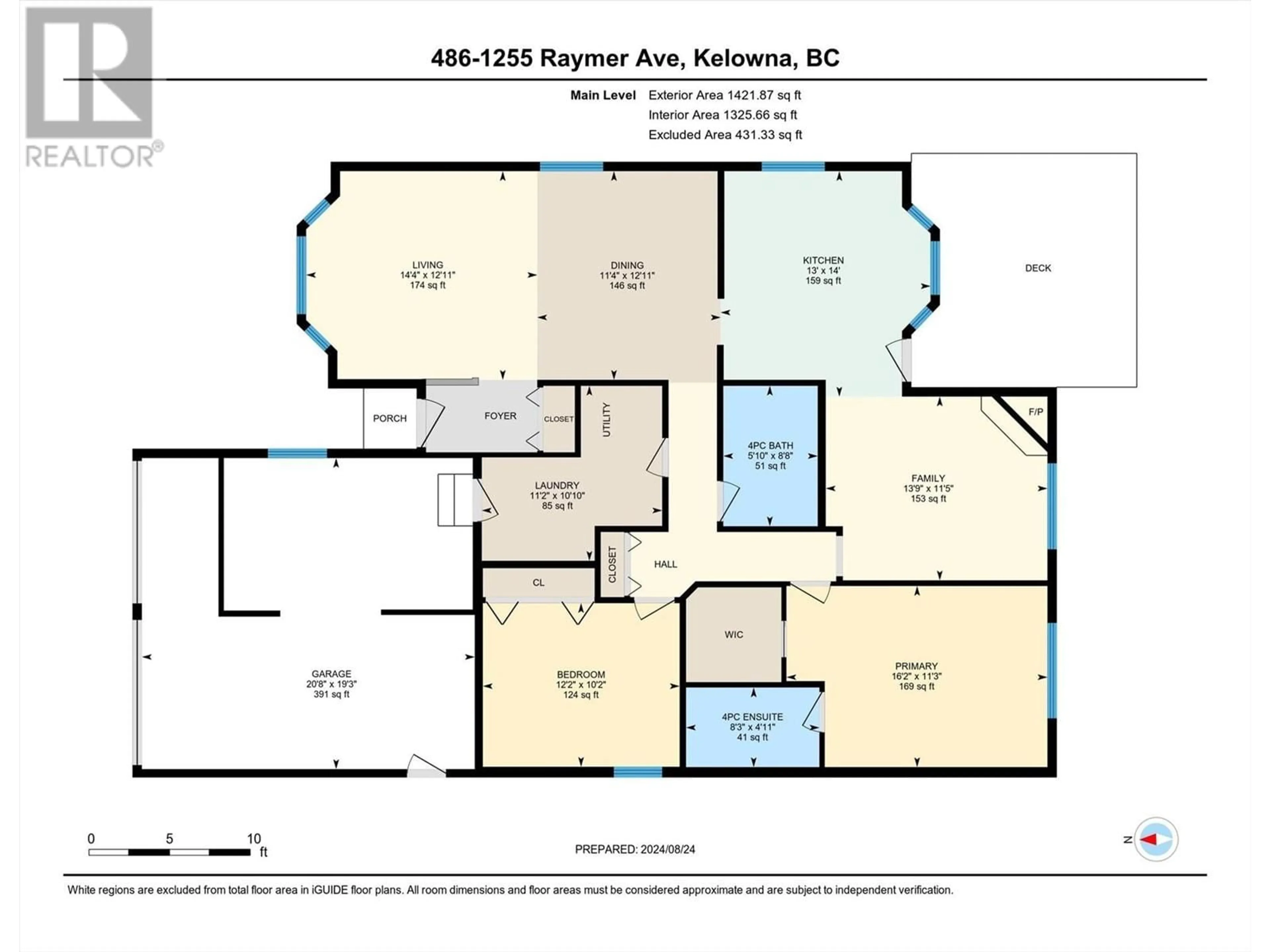 Floor plan for 1255 Raymer Avenue Unit# 486, Kelowna British Columbia V1W3S3