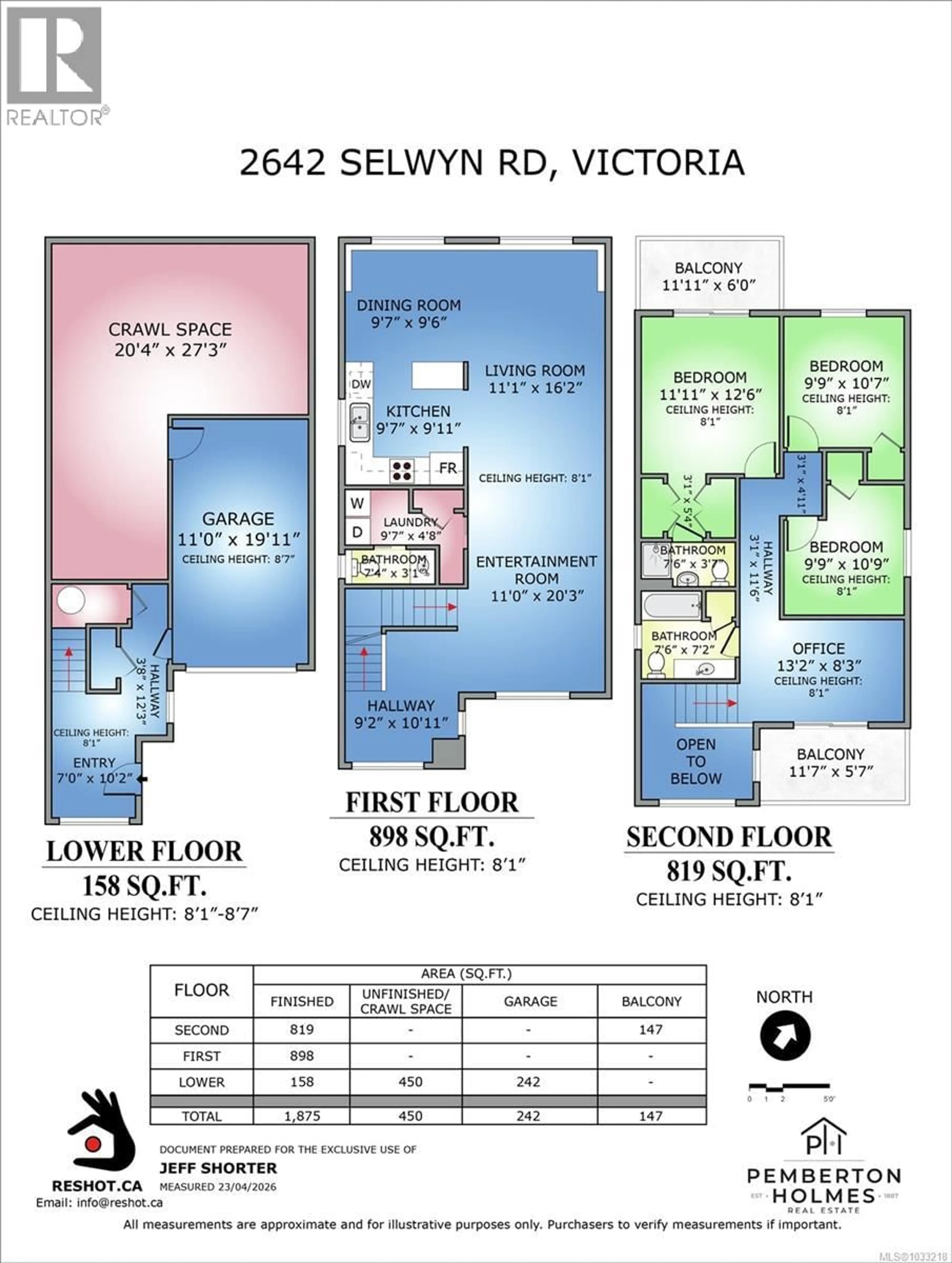 Floor plan for 2642 SELWYN ROAD, Langford British Columbia V9B3L5