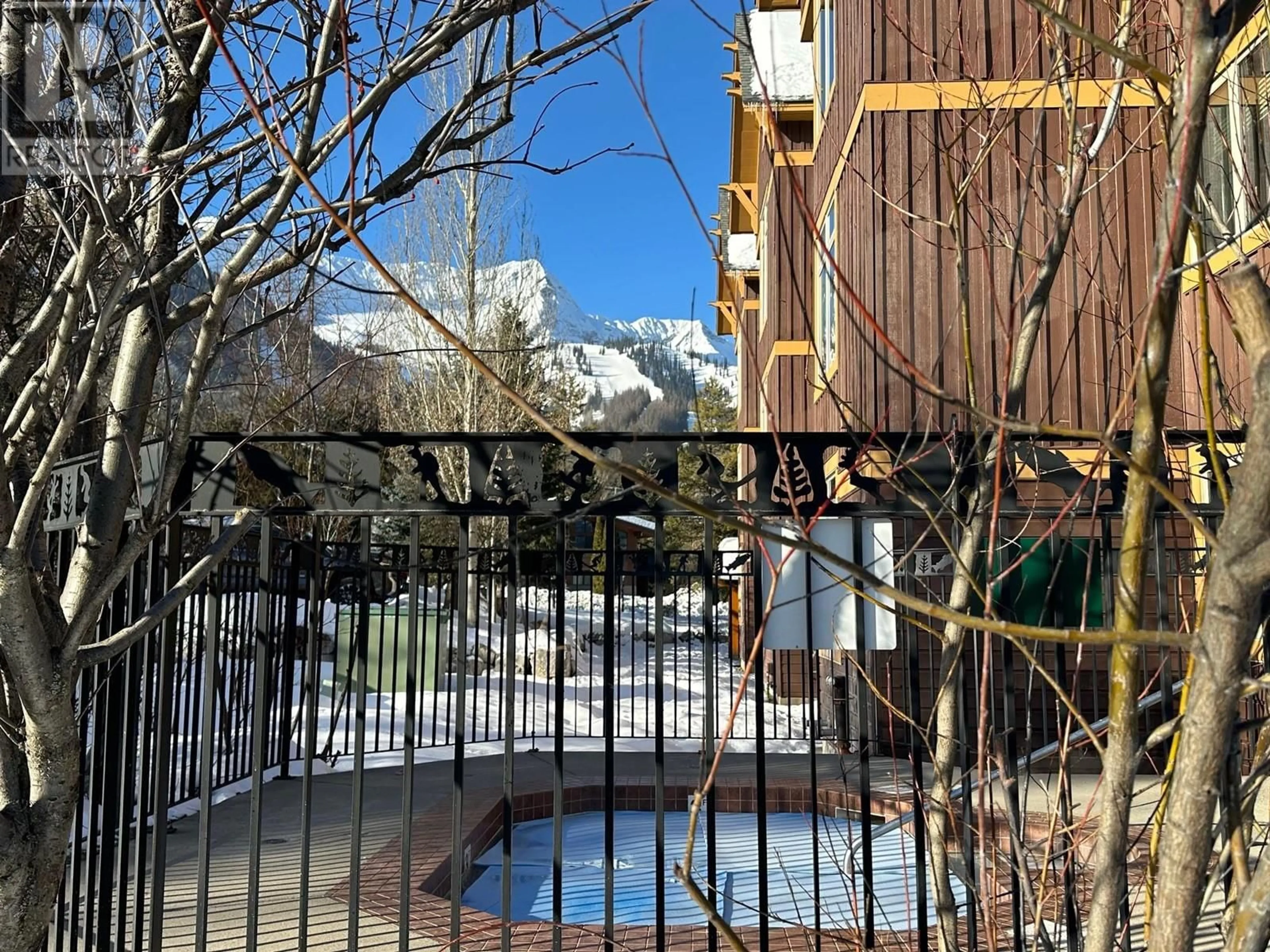 Balcony in the apartment, mountain view for 541 - 4559 TIMBERLINE CRESCENT, Fernie British Columbia V0B1M6