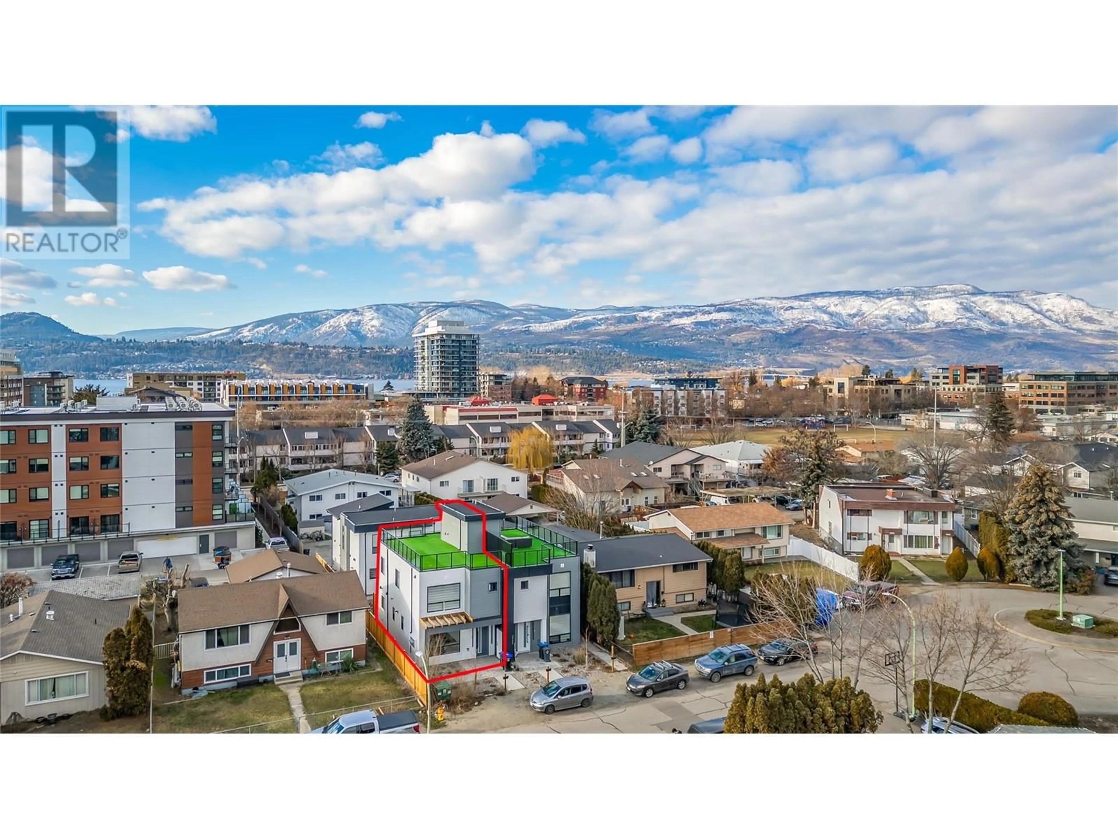 A pic from outside/outdoor area/front of a property/back of a property/a pic from drone, city buildings view from balcony for 2968 Conlin Court, Kelowna British Columbia V1Y7S8