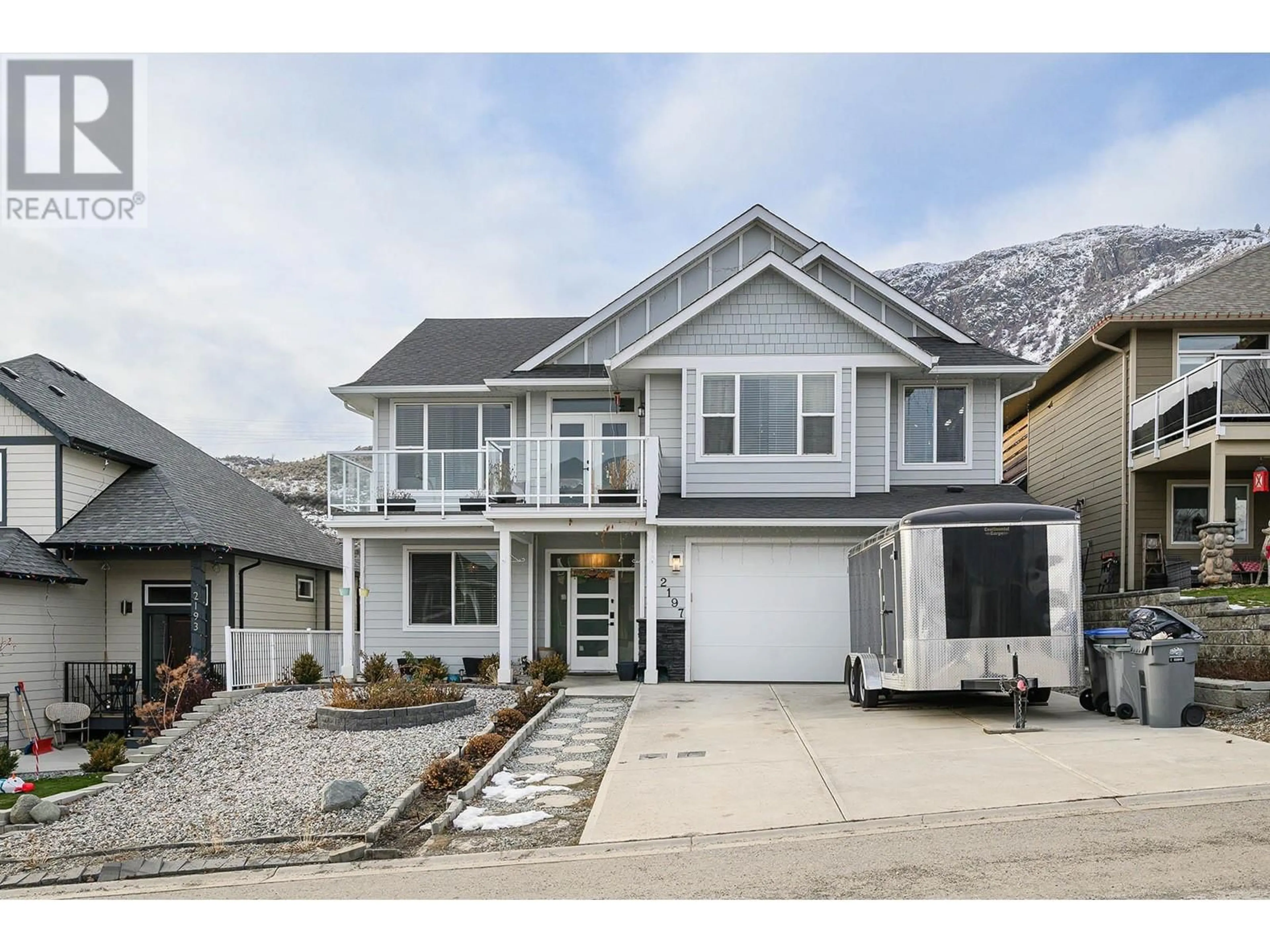 Home with vinyl exterior material, street for 2197 SADDLEBACK Drive, Kamloops British Columbia V2B0G7