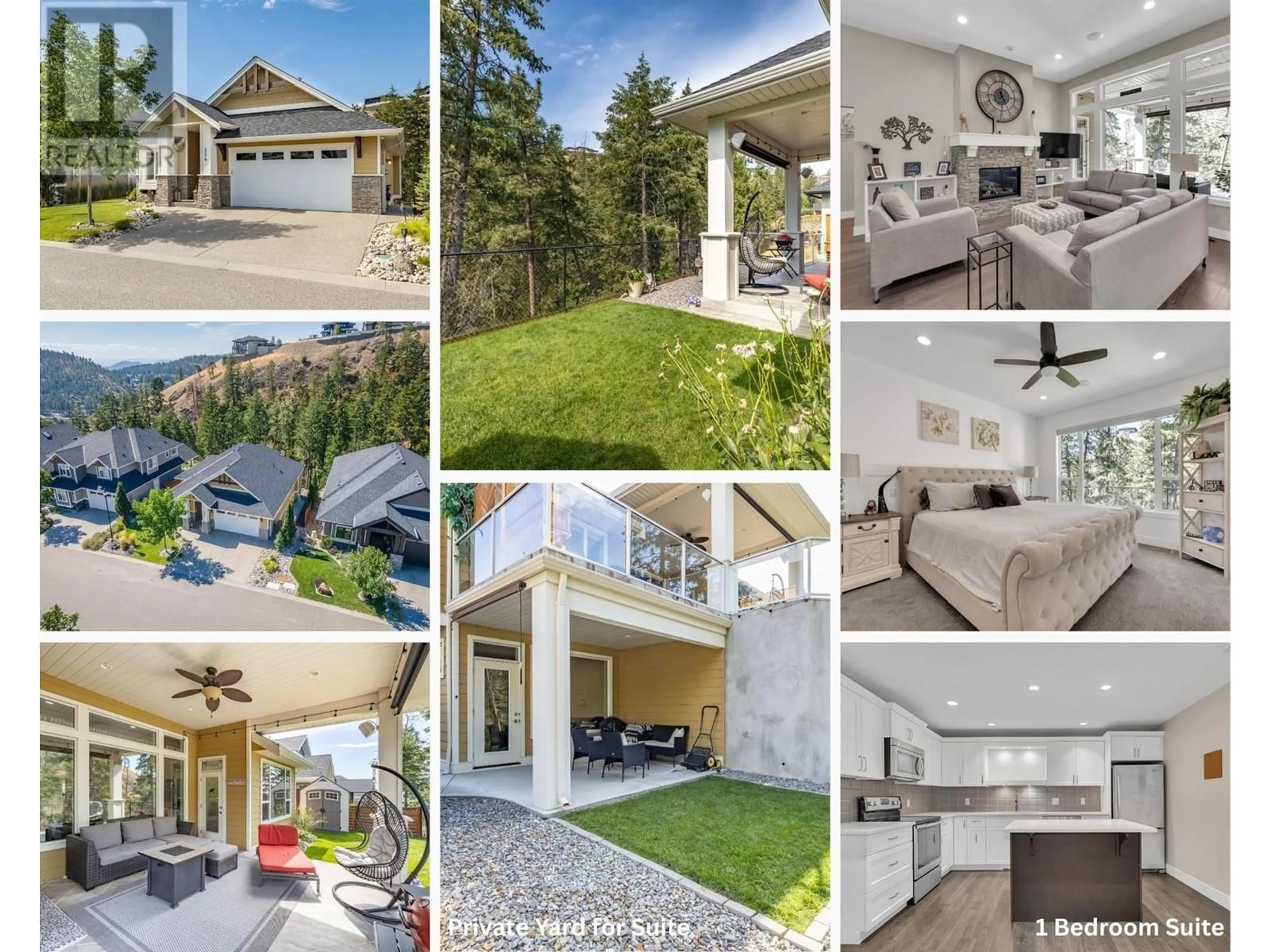 A pic from outside/outdoor area/front of a property/back of a property/a pic from drone, mountain view for 224 LOST CREEK COURT, Kelowna British Columbia V1V3B7