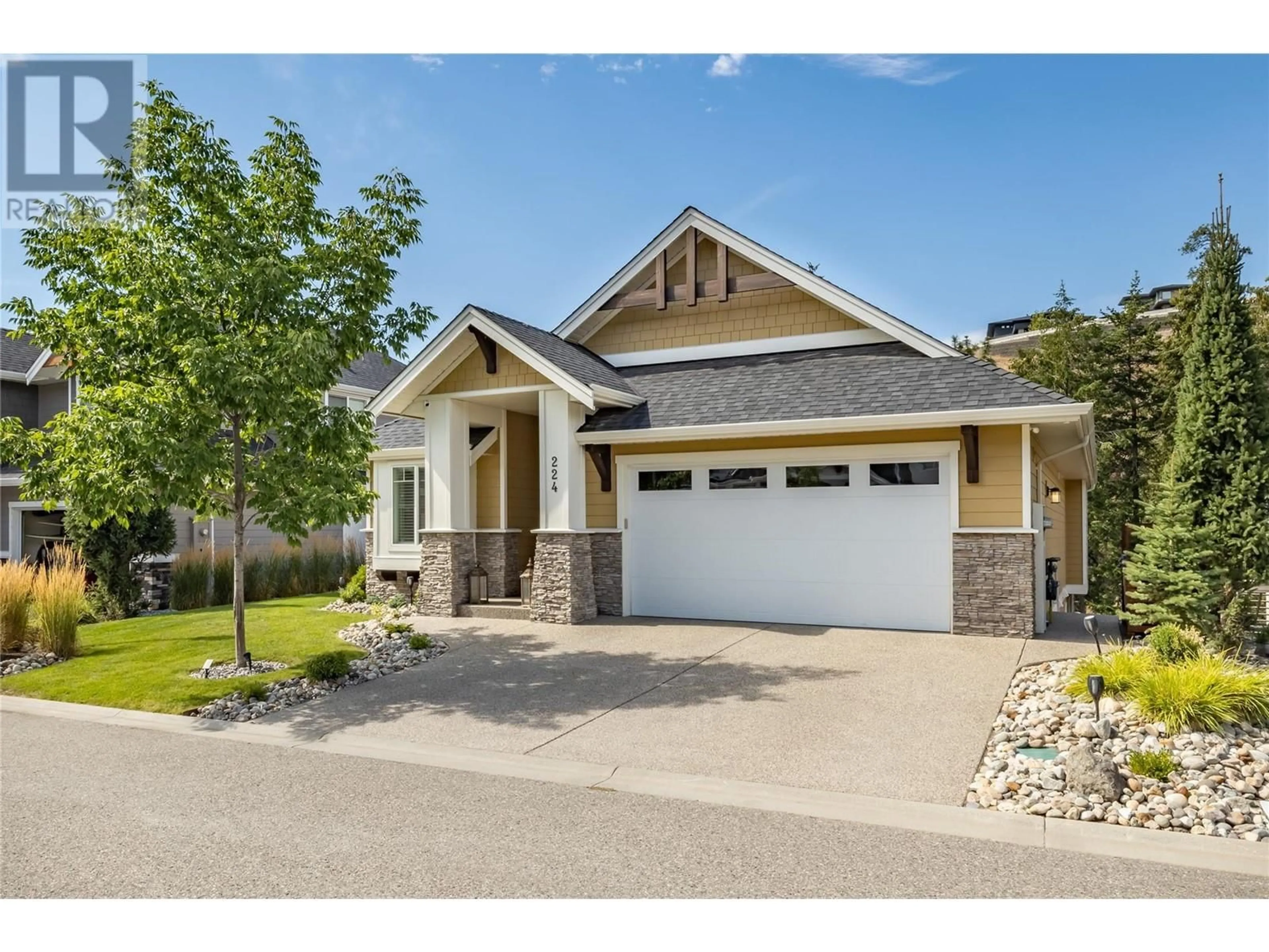 Home with brick exterior material, street for 224 Lost Creek Court, Kelowna British Columbia V1V3B7