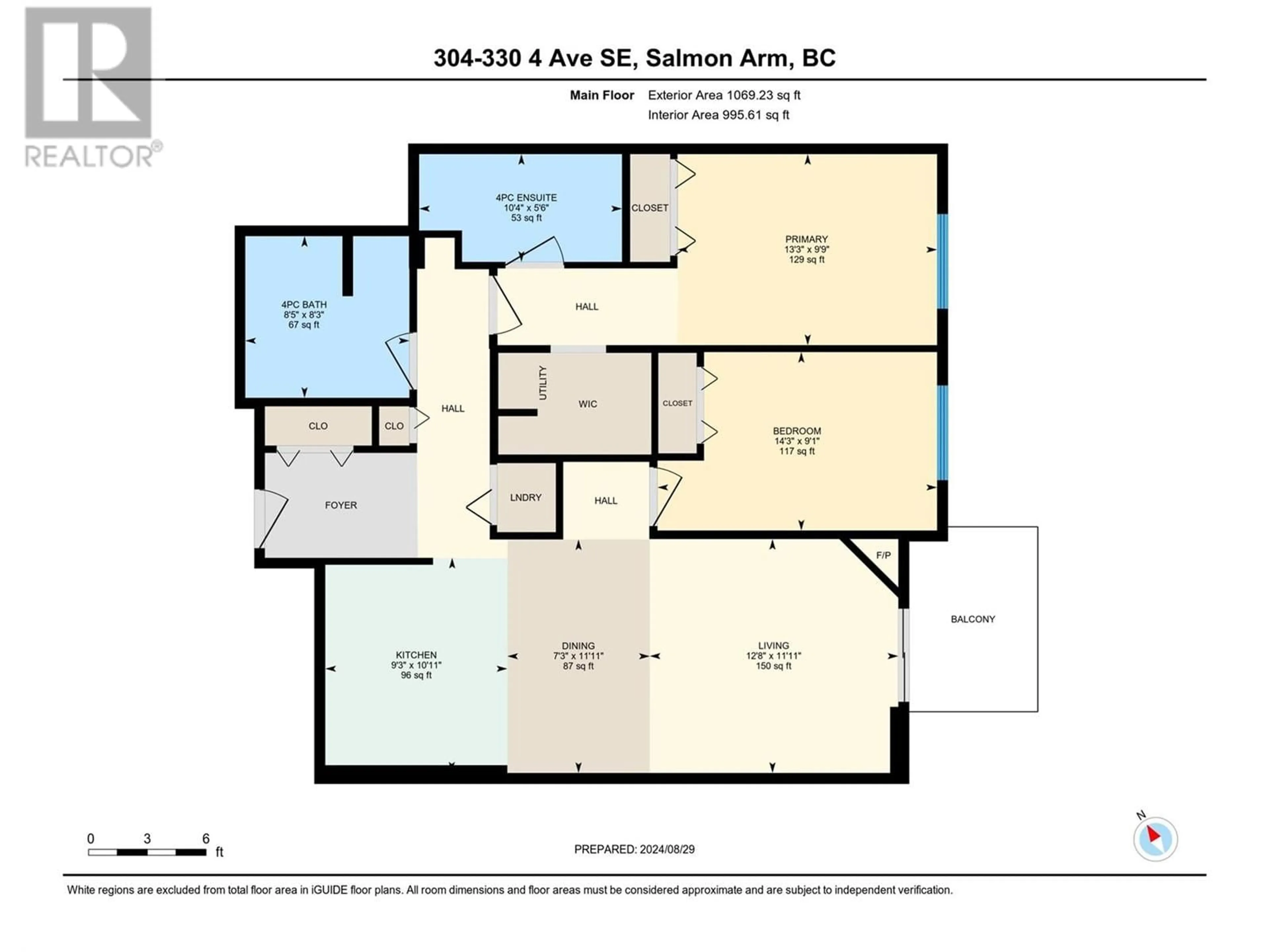 Floor plan for 330 4 Avenue SE Unit# 304, Salmon Arm British Columbia V0E0E2