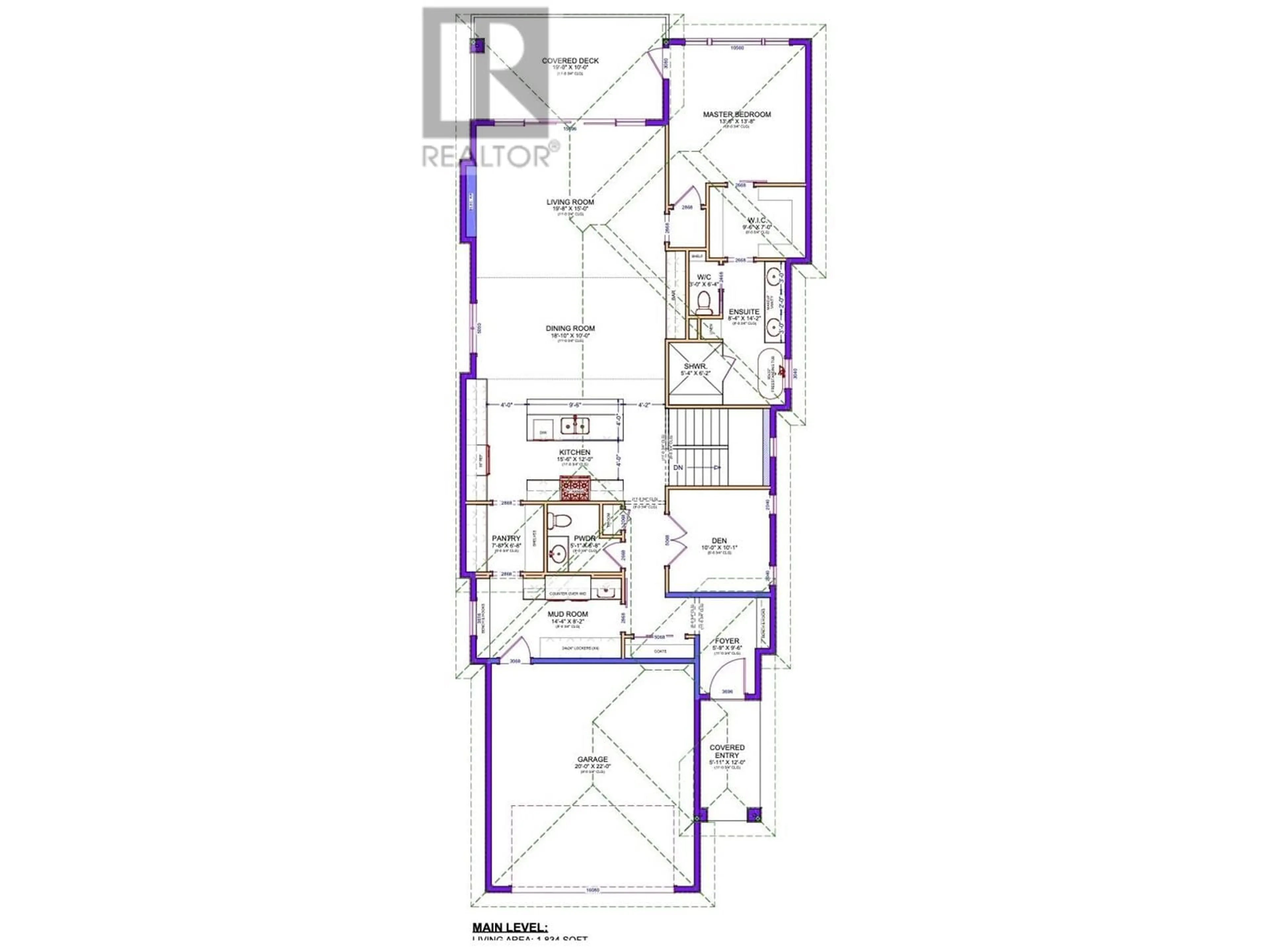 Floor plan for 1677 Harbour View Crescent, Kelowna British Columbia V1Z4E1