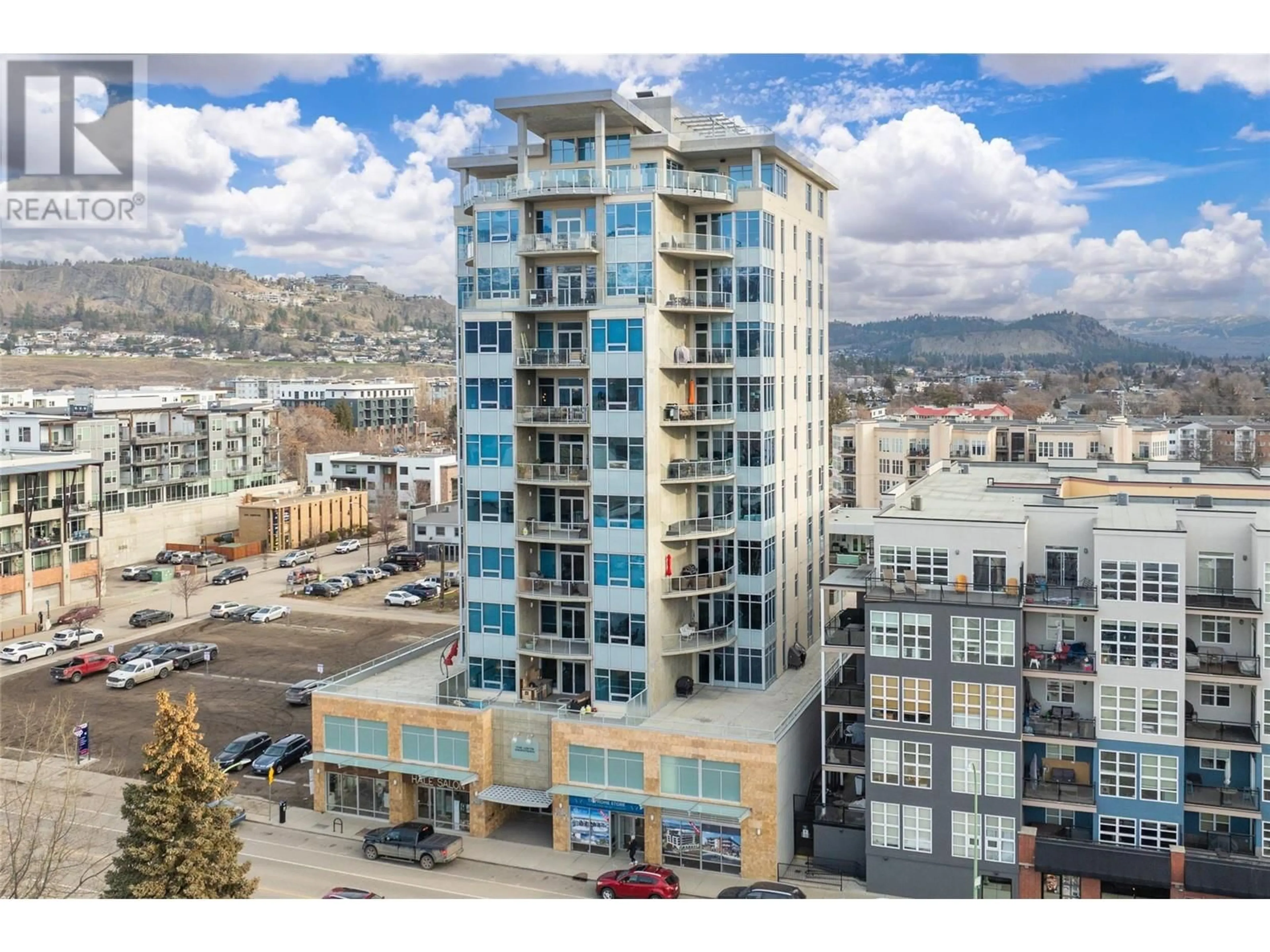 A pic from outside/outdoor area/front of a property/back of a property/a pic from drone, unknown for 1329 Ellis Street Unit# 202, Kelowna British Columbia V1Y9X5