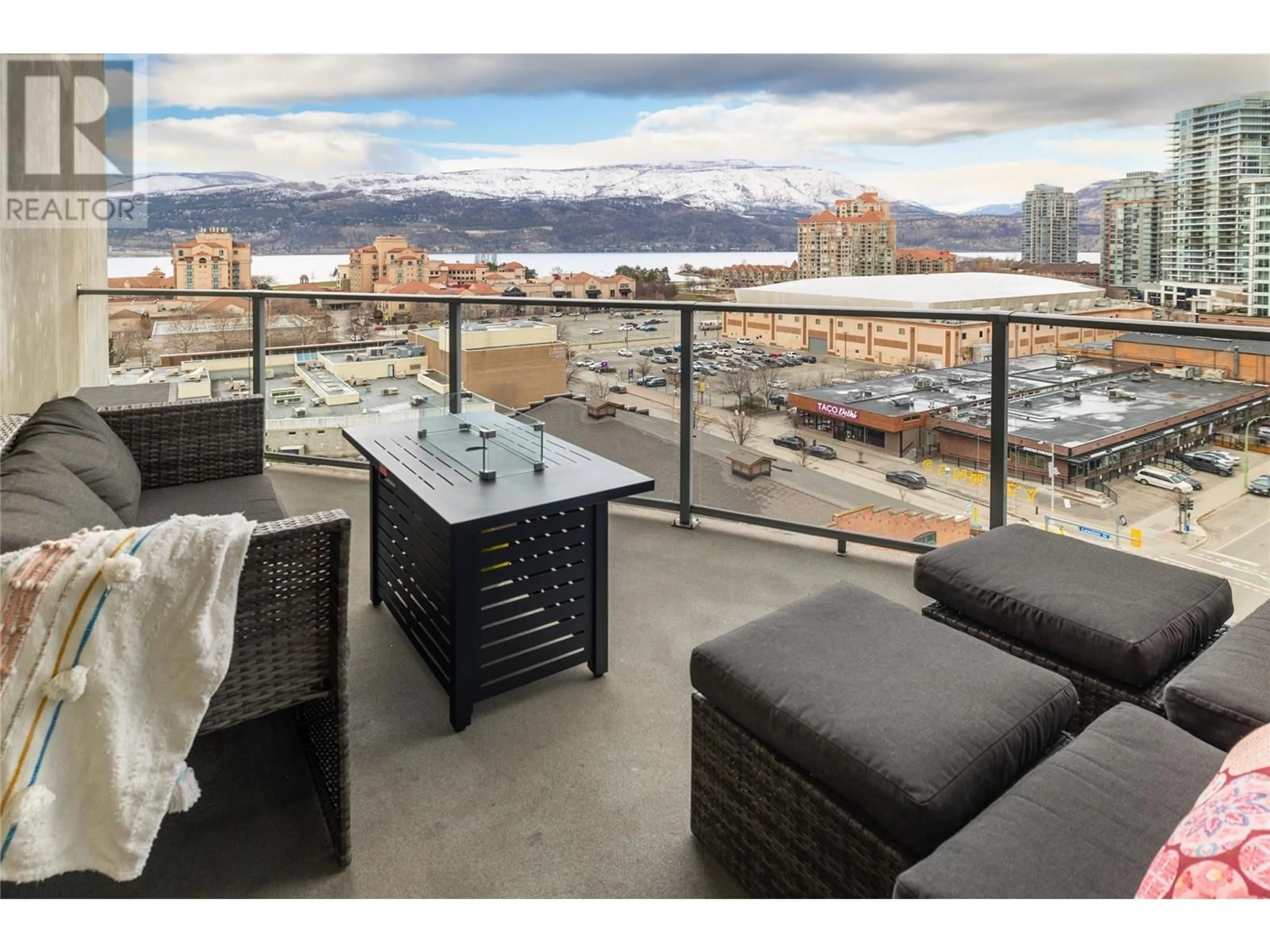 Patio, mountain view for 1329 Ellis Street Unit# 801, Kelowna British Columbia V1Y9X5