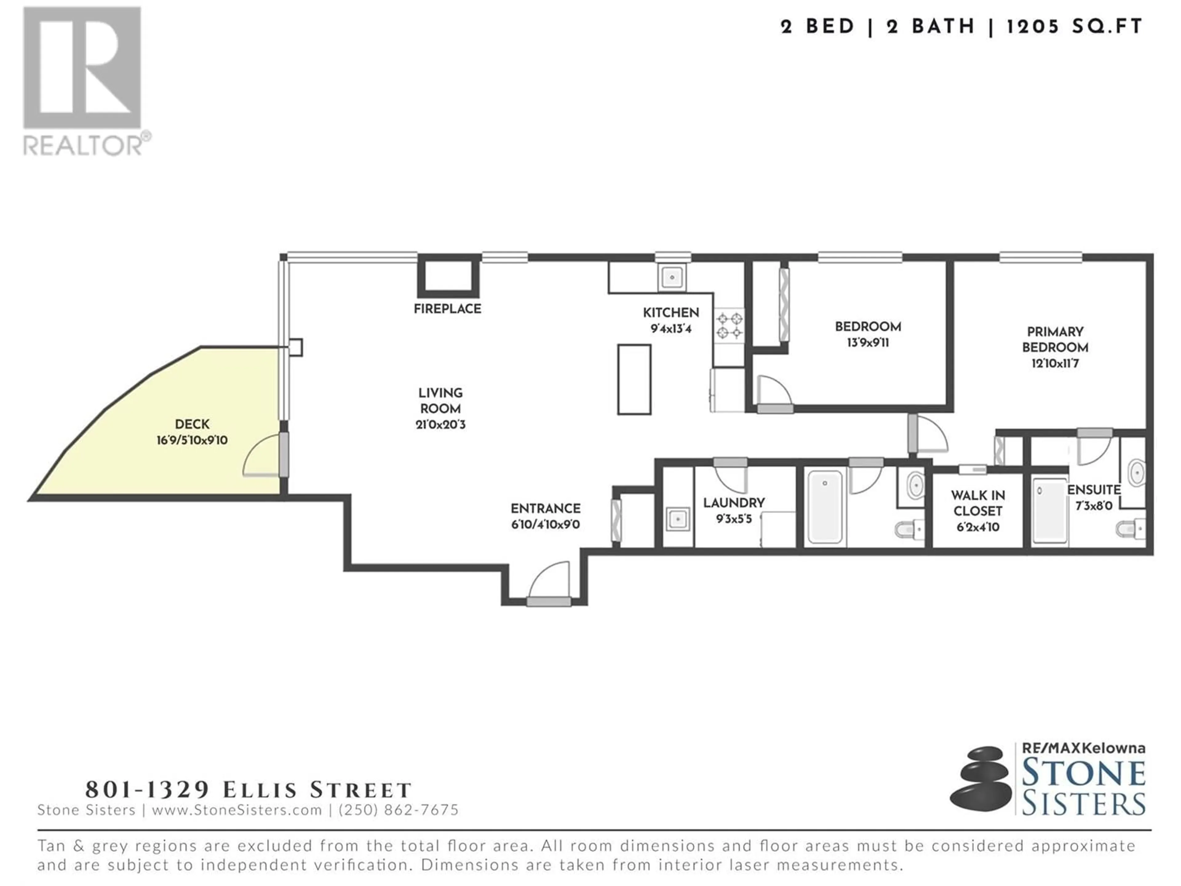 Floor plan for 1329 Ellis Street Unit# 801, Kelowna British Columbia V1Y9X5