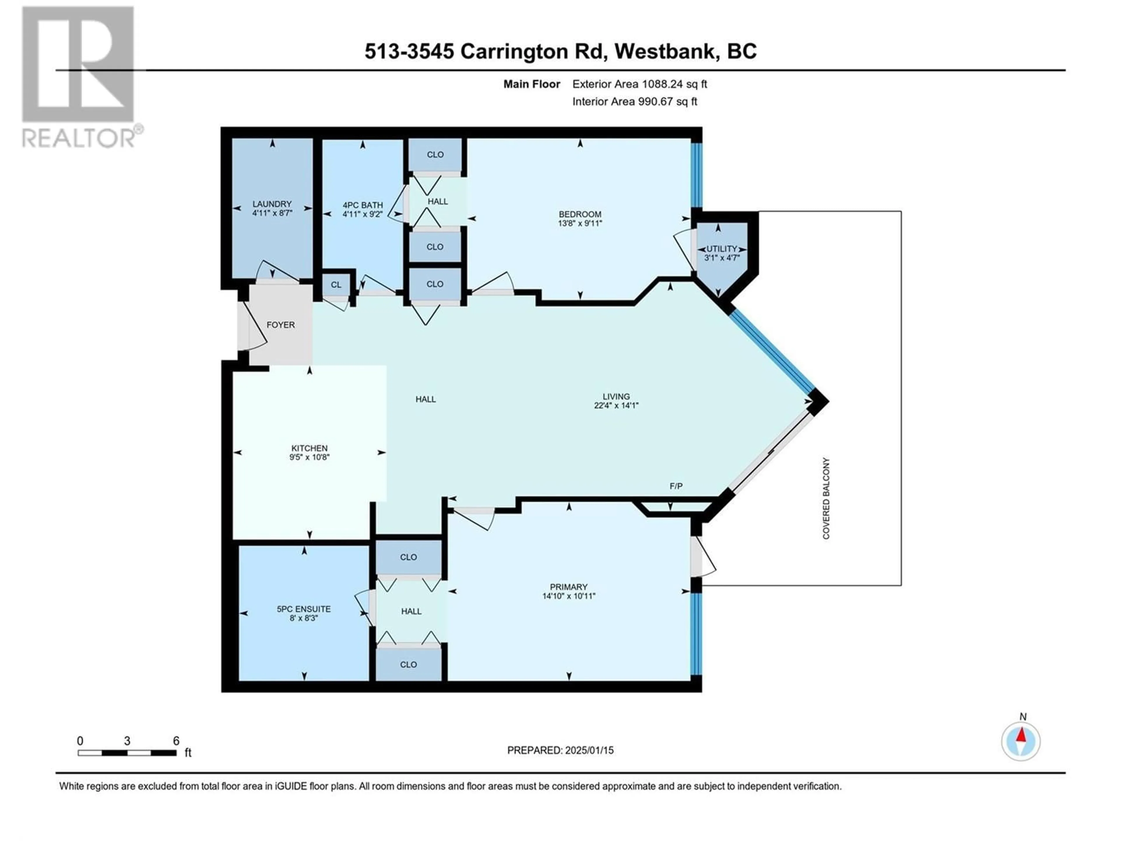 Floor plan for 513 - 3545 CARRINGTON ROAD, Westbank British Columbia V4T3A1