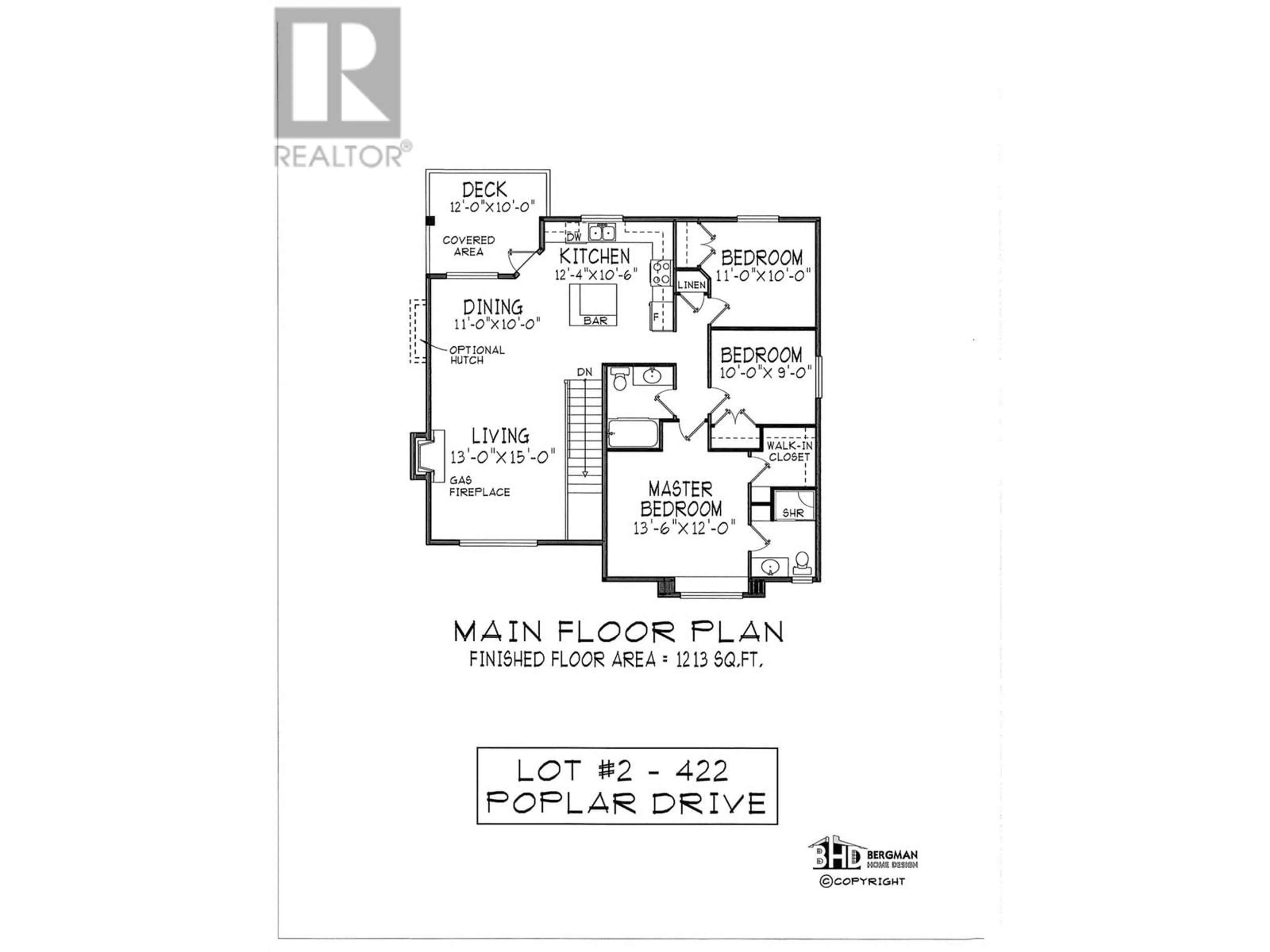 Floor plan for 422 Poplar Drive Lot# 2, Logan Lake British Columbia V0K1W0