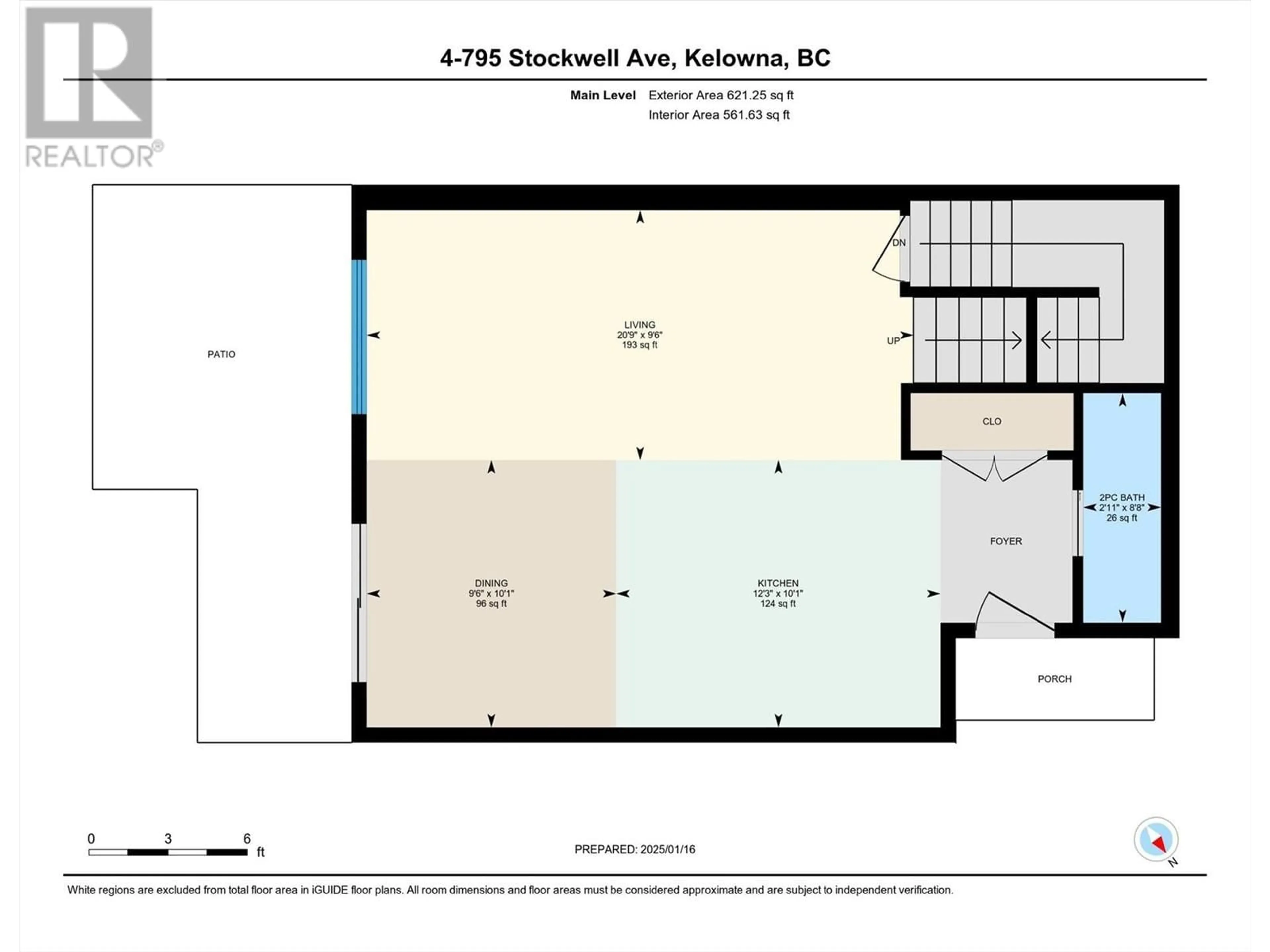 Floor plan for 795 Stockwell Avenue Unit# 4, Kelowna British Columbia V1Y6W1