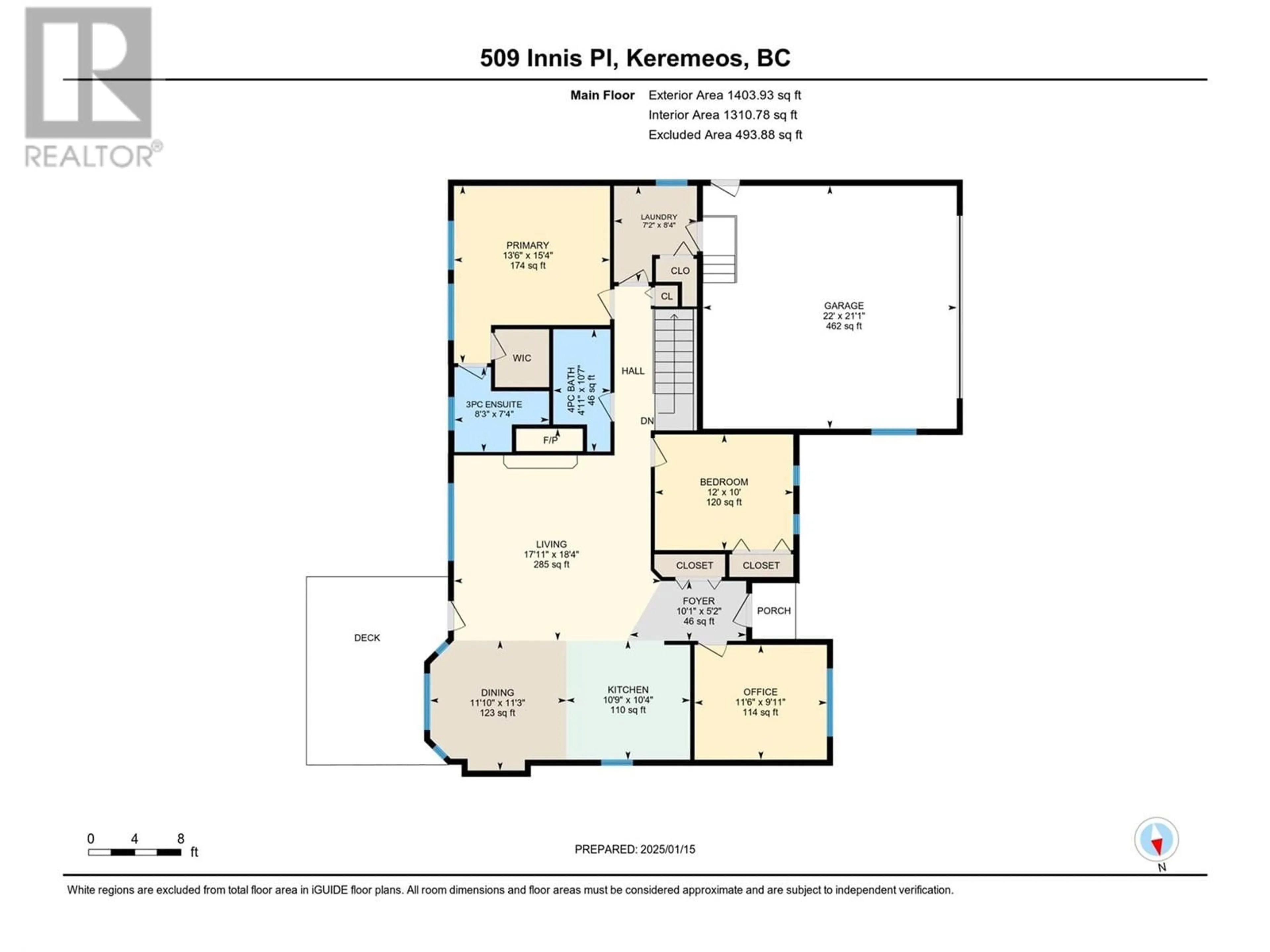 Floor plan for 509 Innis Place, Keremeos British Columbia V0X1N5