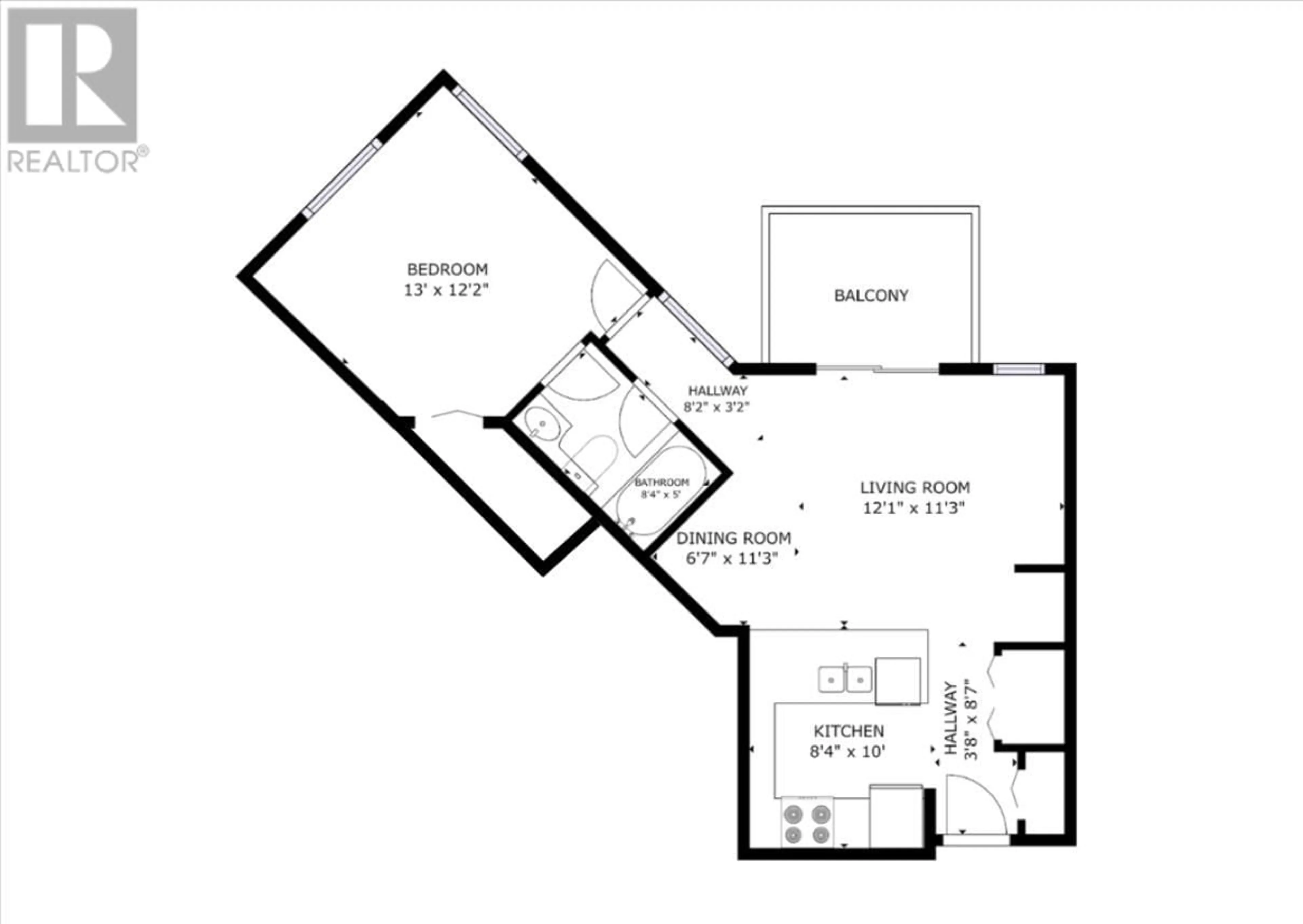 Floor plan for 533 Yates Road Unit# 400, Kelowna British Columbia V1V2T7