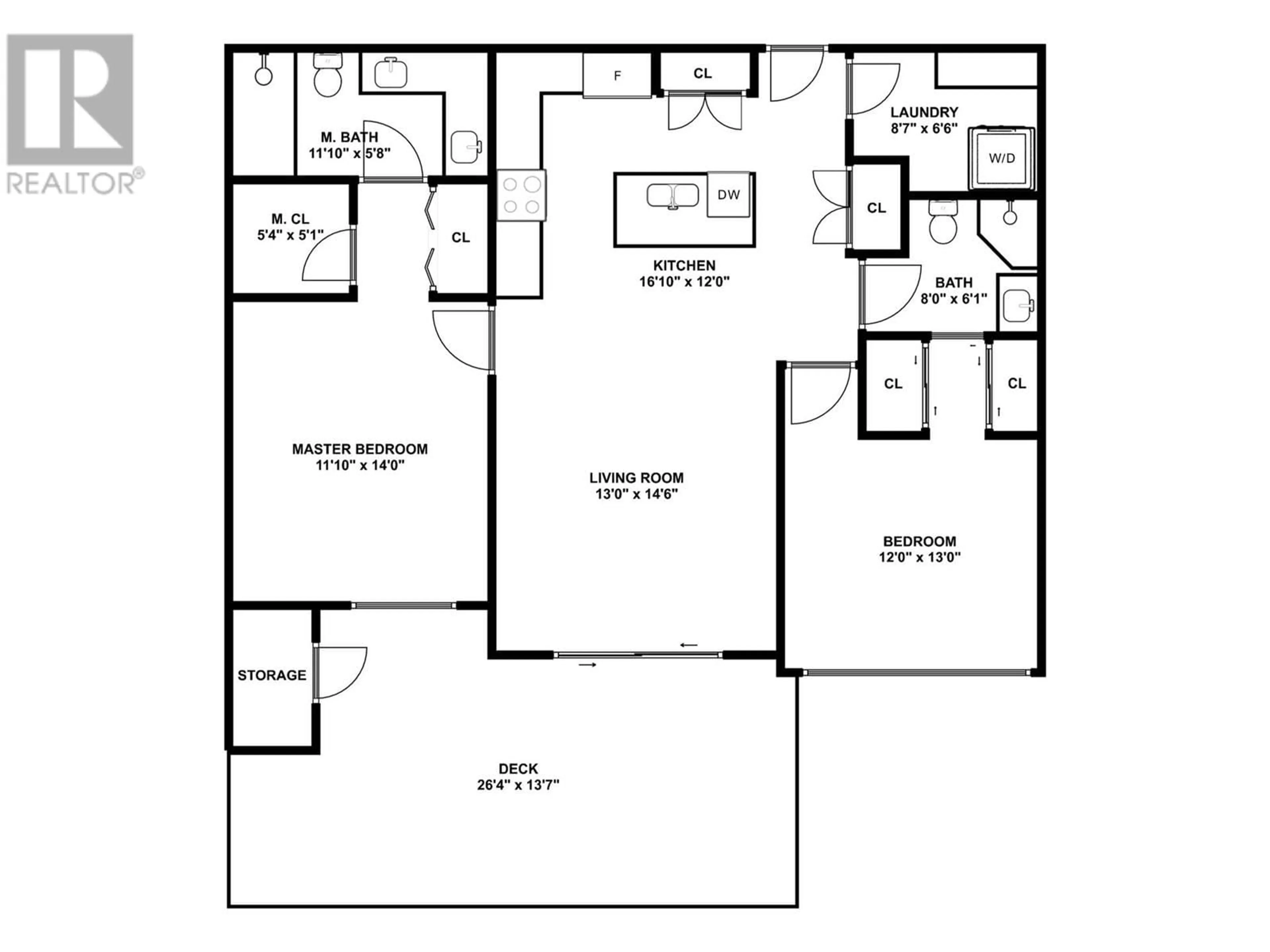 Floor plan for 3475 Granite Close Unit# 312, Kelowna British Columbia V1V0B9