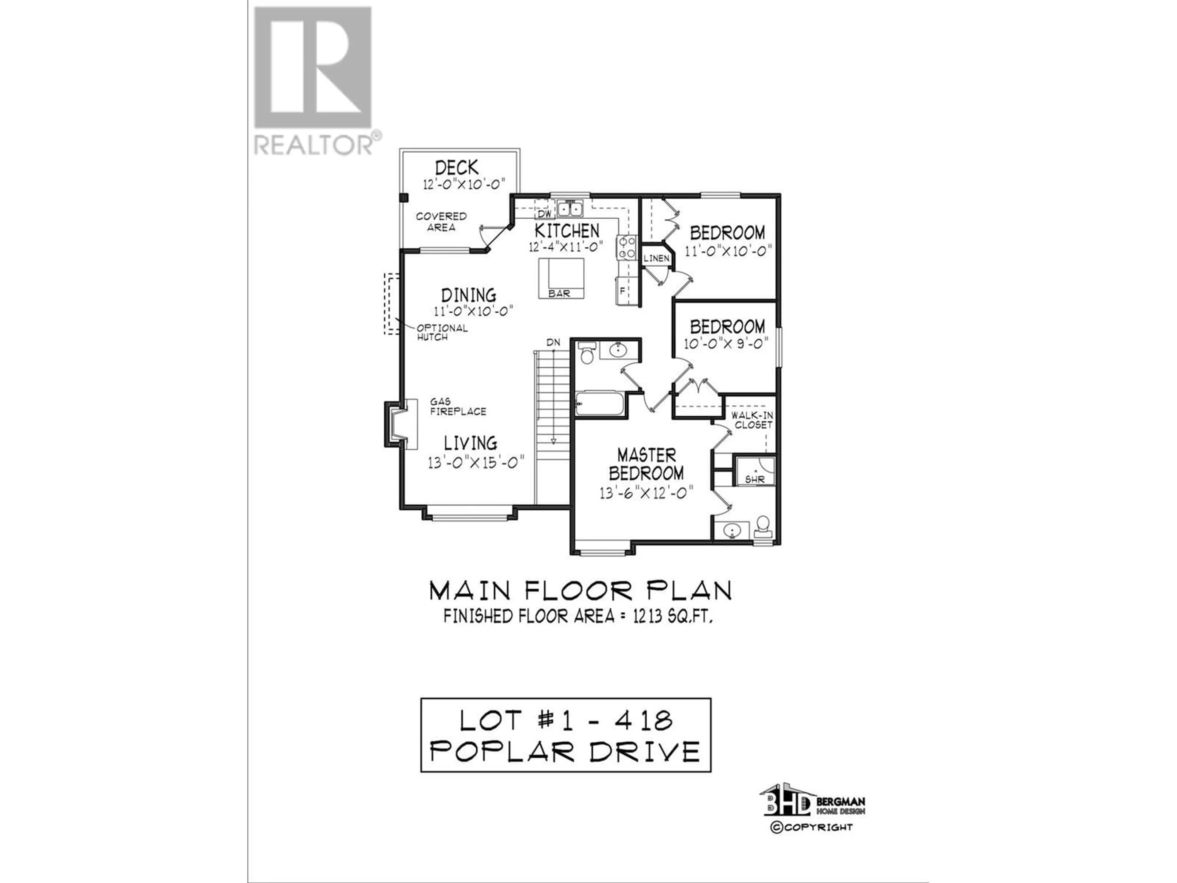 Floor plan for 418 Poplar Drive Lot# 1, Logan Lake British Columbia V0K1W0