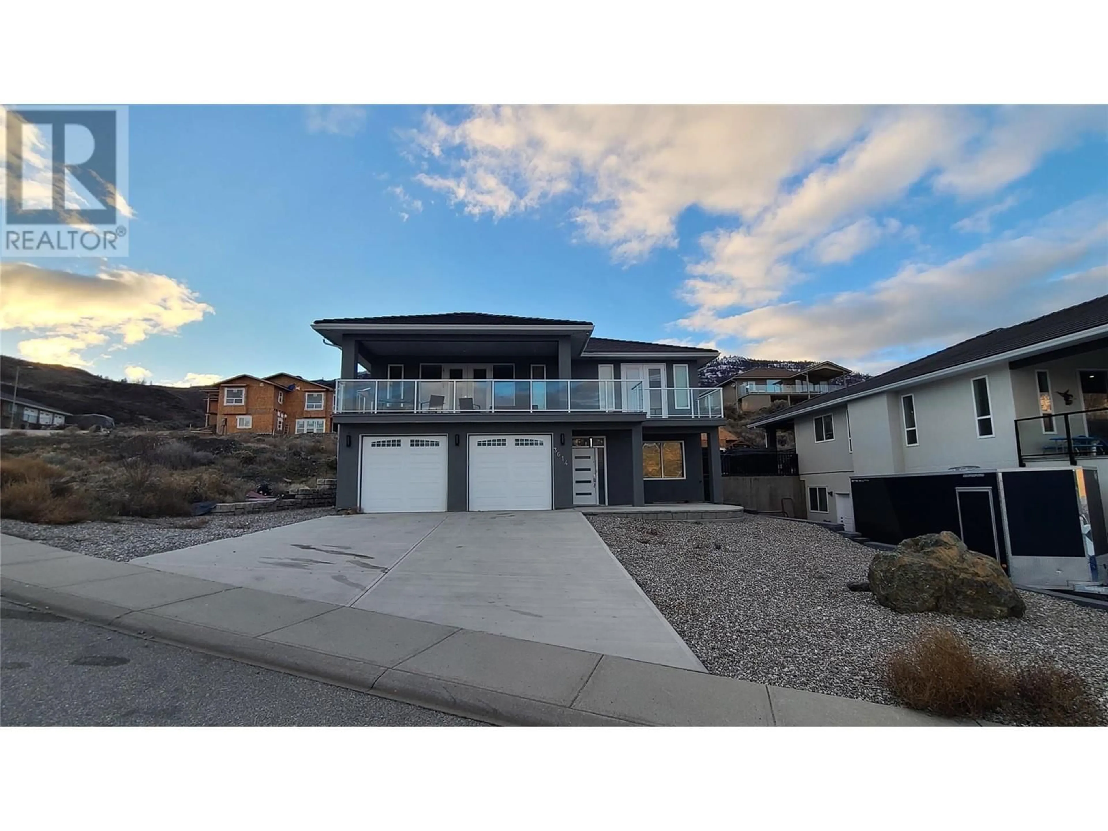 Home with vinyl exterior material, street for 3614 TORREY PINES Drive, Osoyoos British Columbia V0H1V4