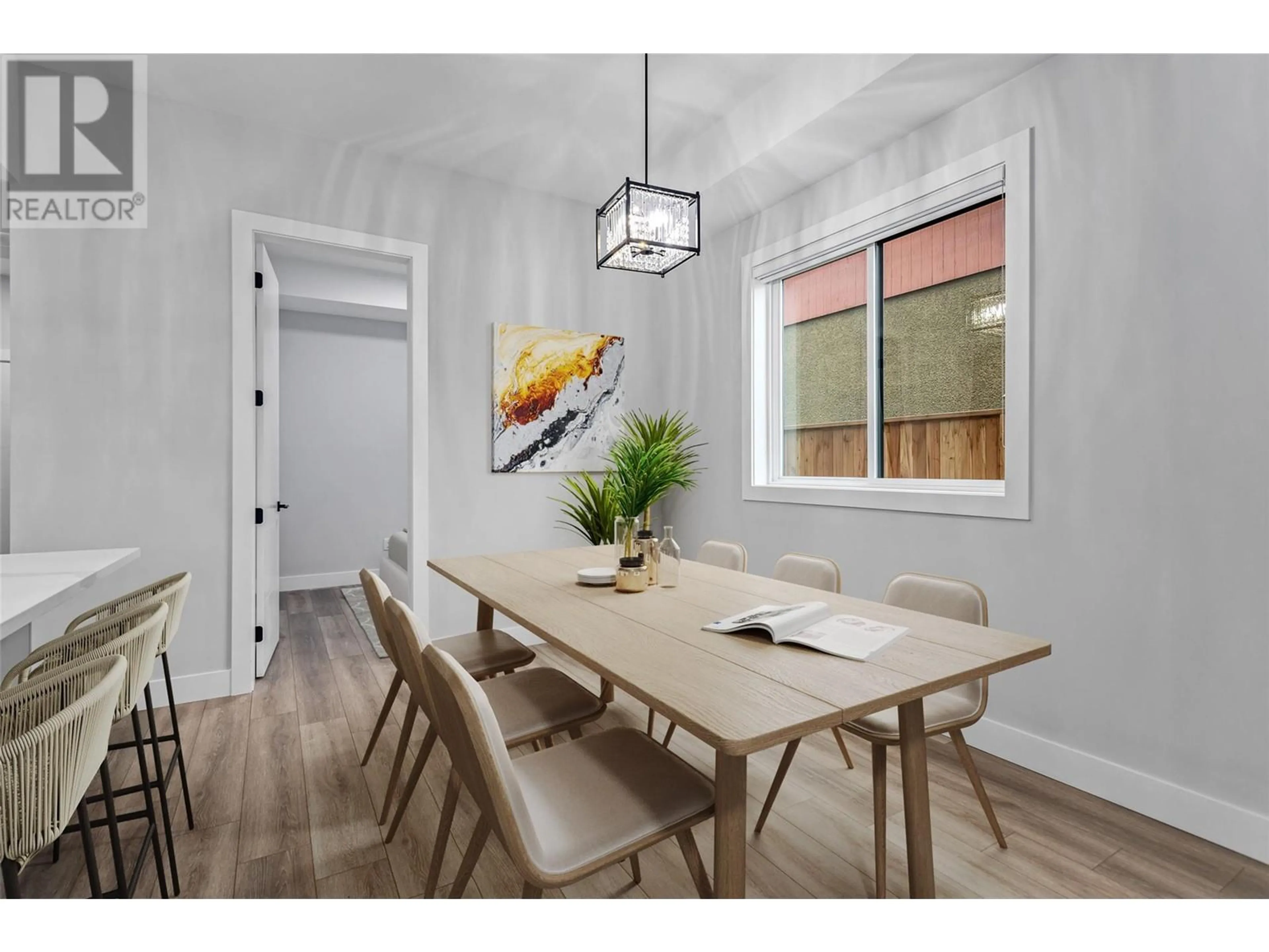 Dining room, wood/laminate floor for 2 - 954 STOCKWELL AVENUE, Kelowna British Columbia V1Y6W2