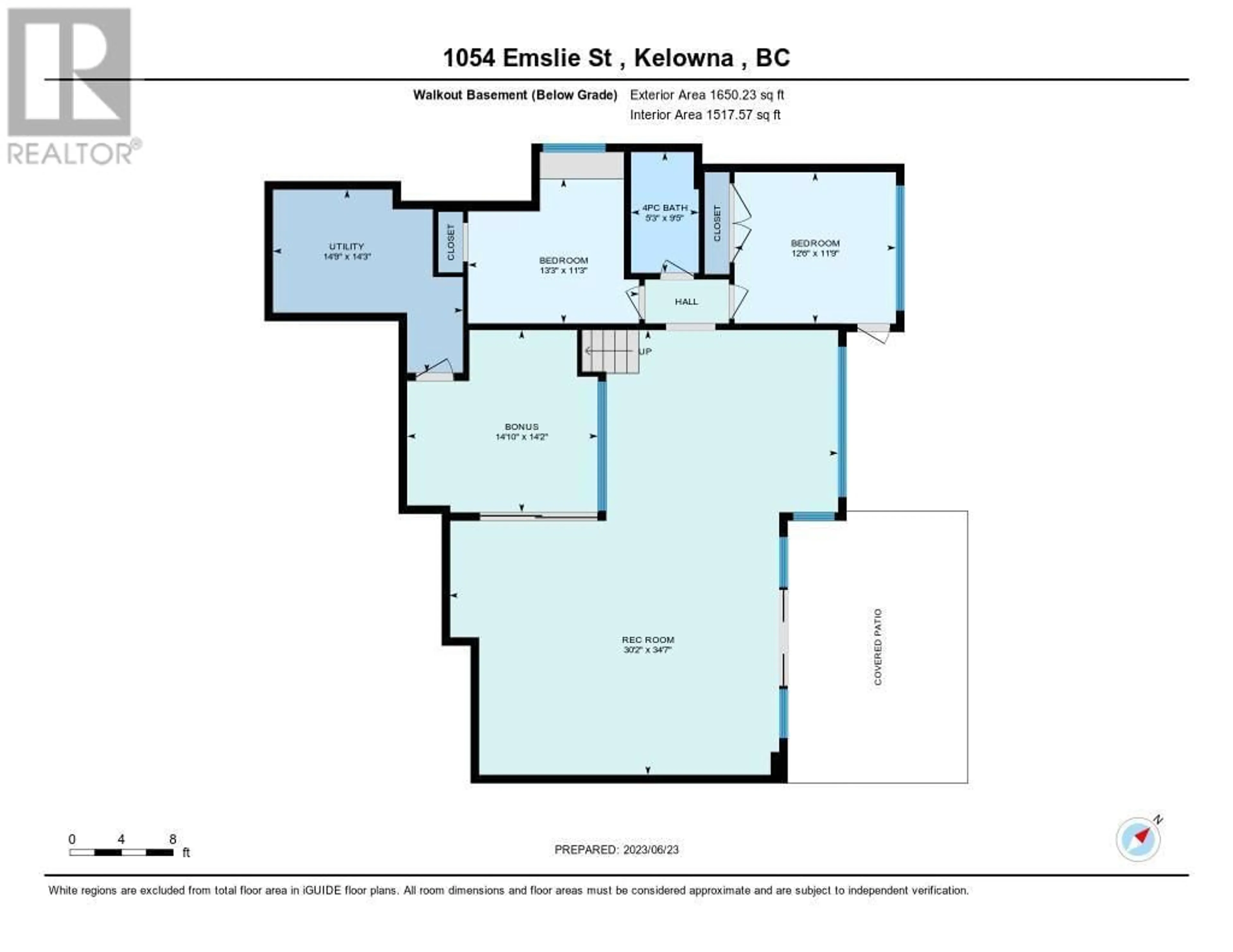 Floor plan for 1054 Emslie Street, Kelowna British Columbia V1W5J1