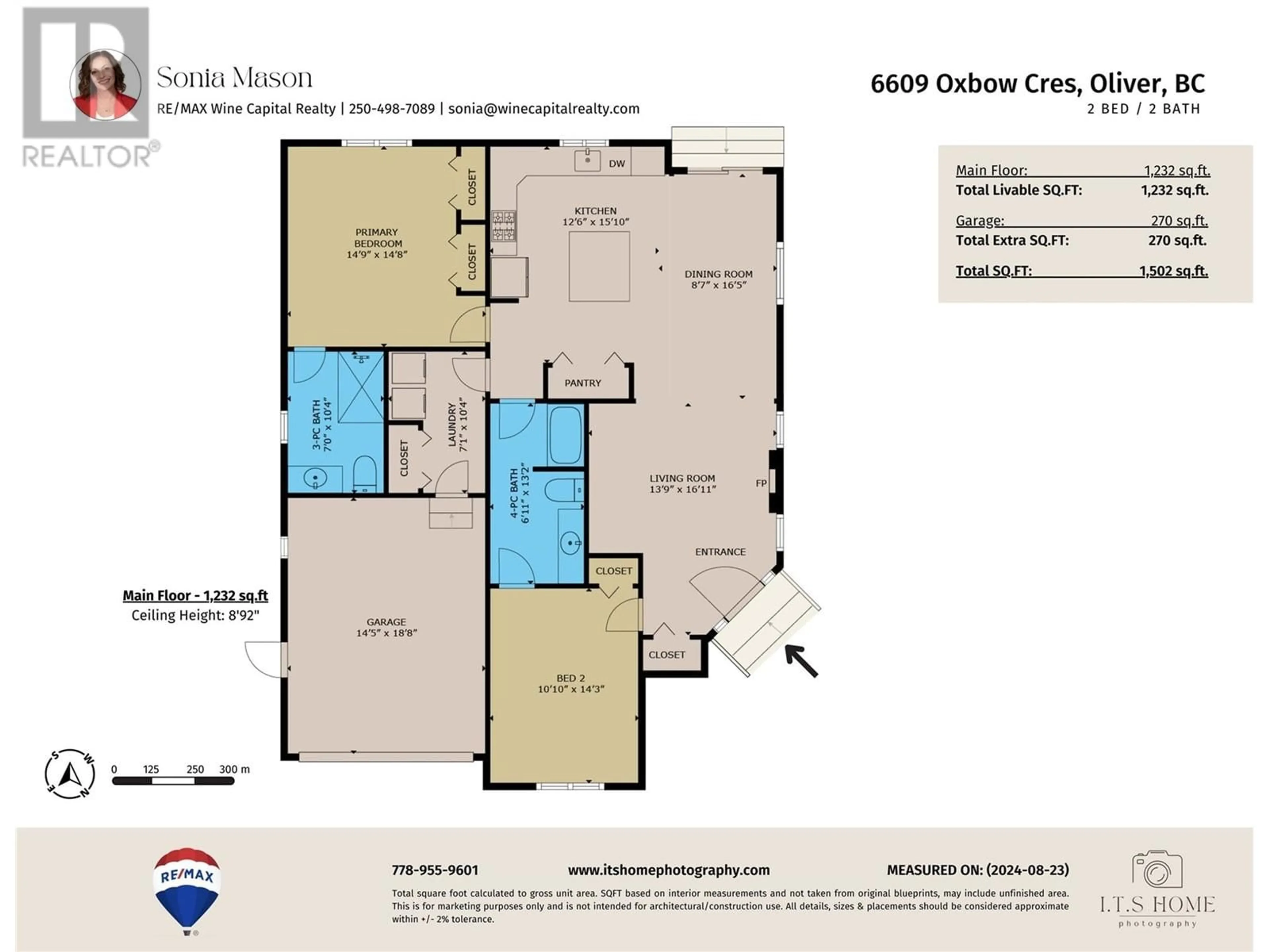 Floor plan for 6609 OXBOW Crescent, Oliver British Columbia V0H1T4