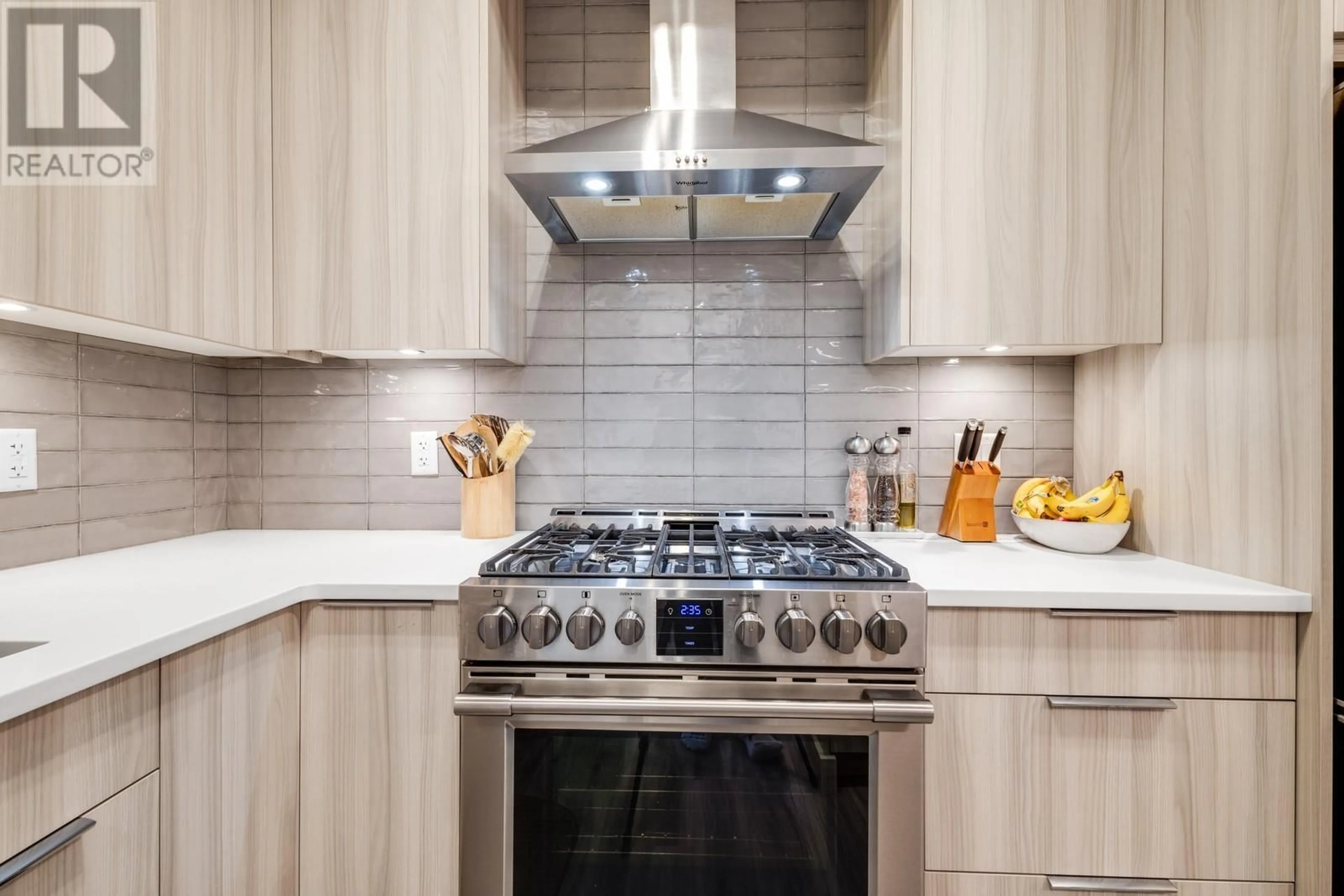 Contemporary kitchen, ceramic/tile floor for 101 - 3634 MISSION SPRINGS DRIVE, Kelowna British Columbia V1W0C9