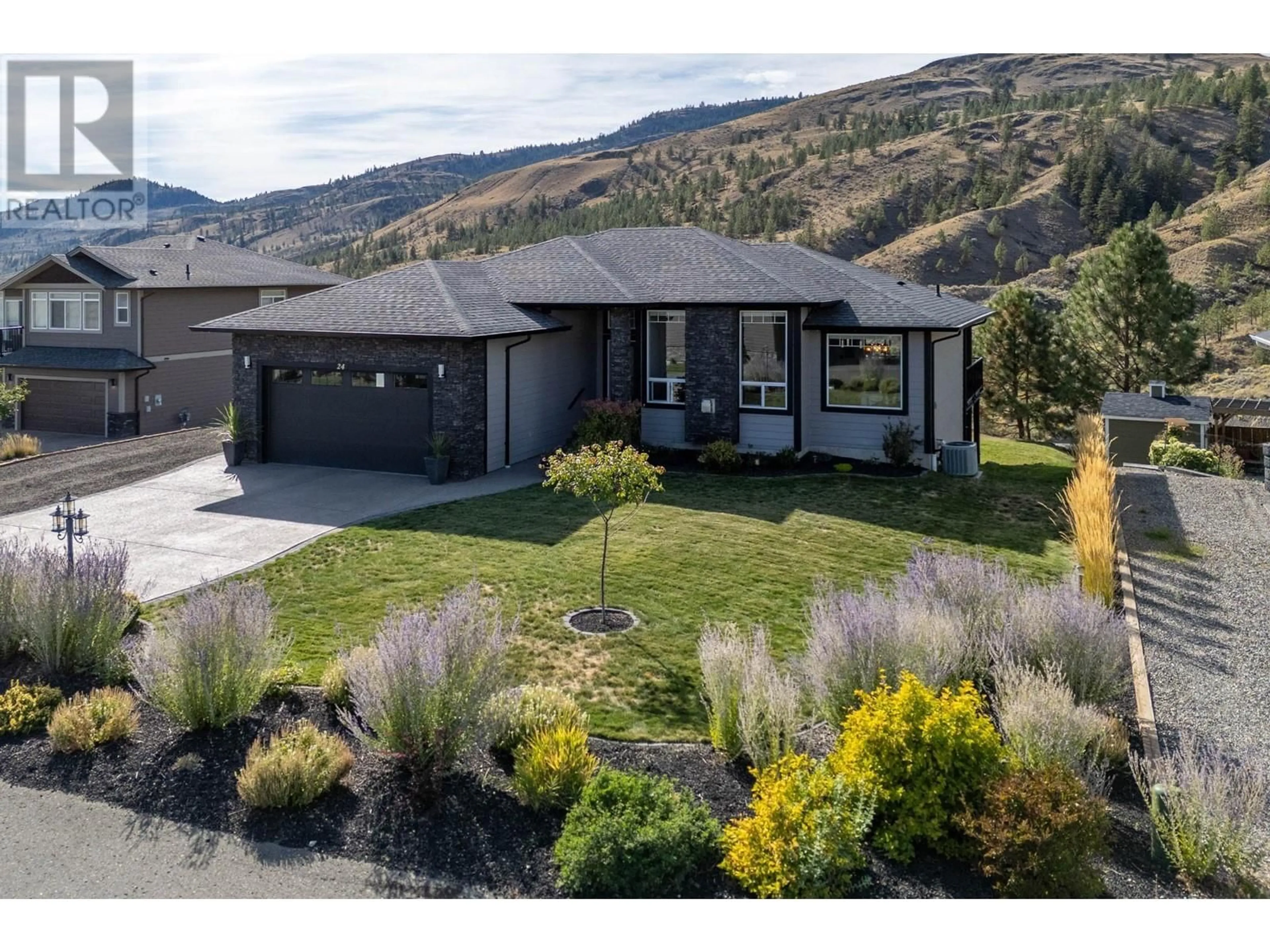 A pic from outside/outdoor area/front of a property/back of a property/a pic from drone, mountain view for 950 IDA Lane Unit# 24, Kamloops British Columbia V2B0C6