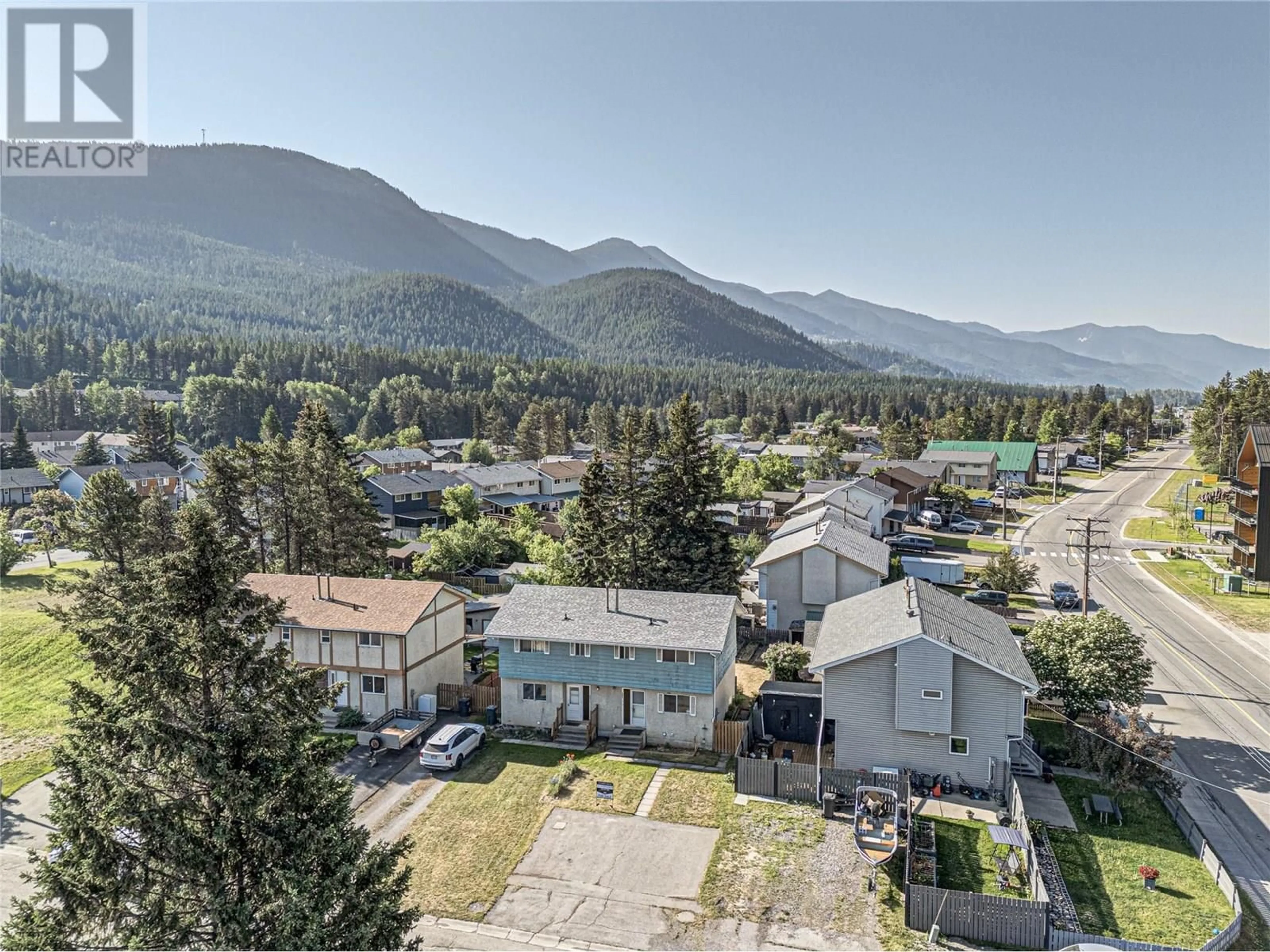A pic from outside/outdoor area/front of a property/back of a property/a pic from drone, mountain view for 403A MOUNTAIN ASH CRESCENT, Sparwood British Columbia V0B2G1