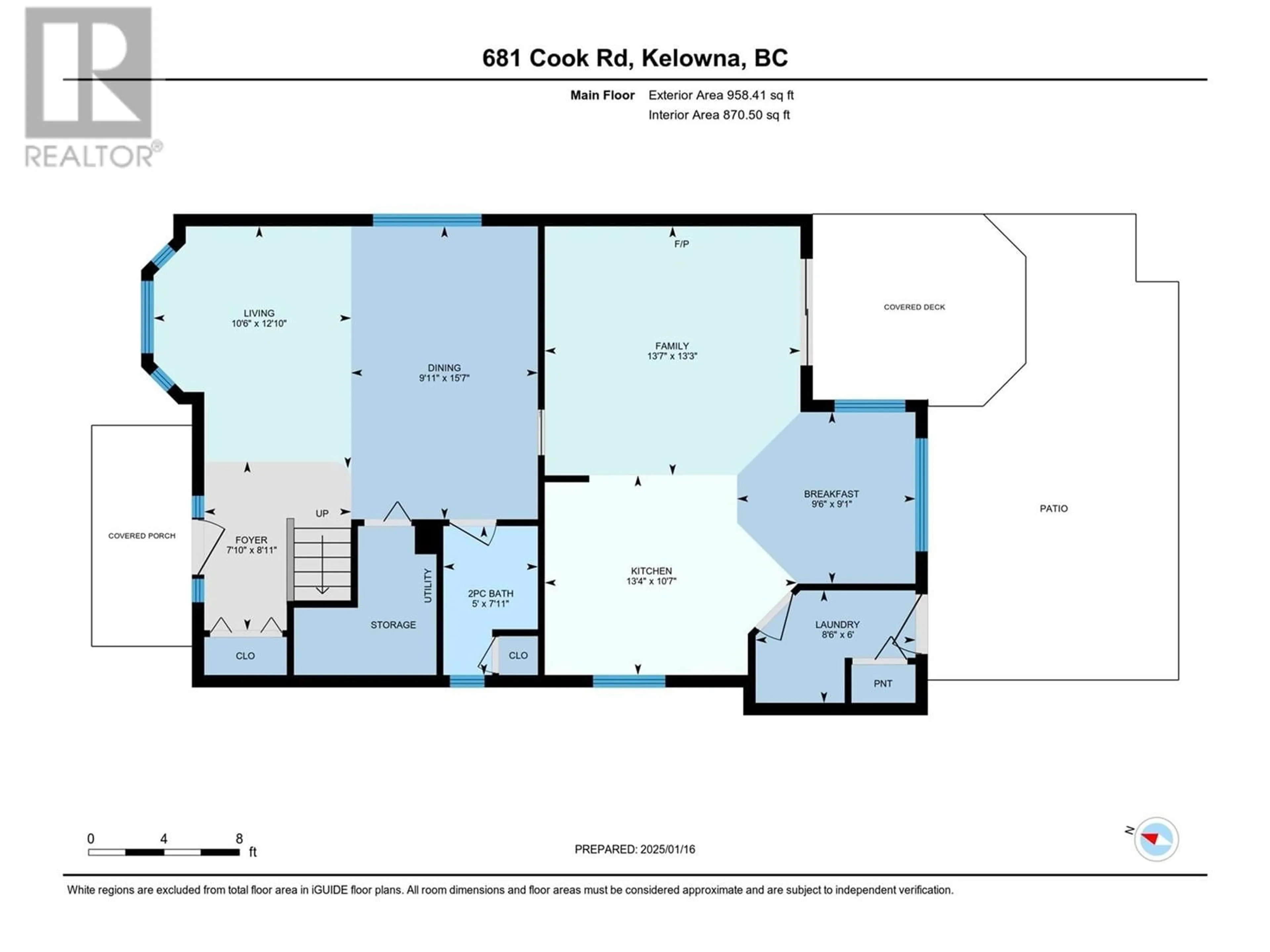 Floor plan for 681 Cook Road, Kelowna British Columbia V1W4T4