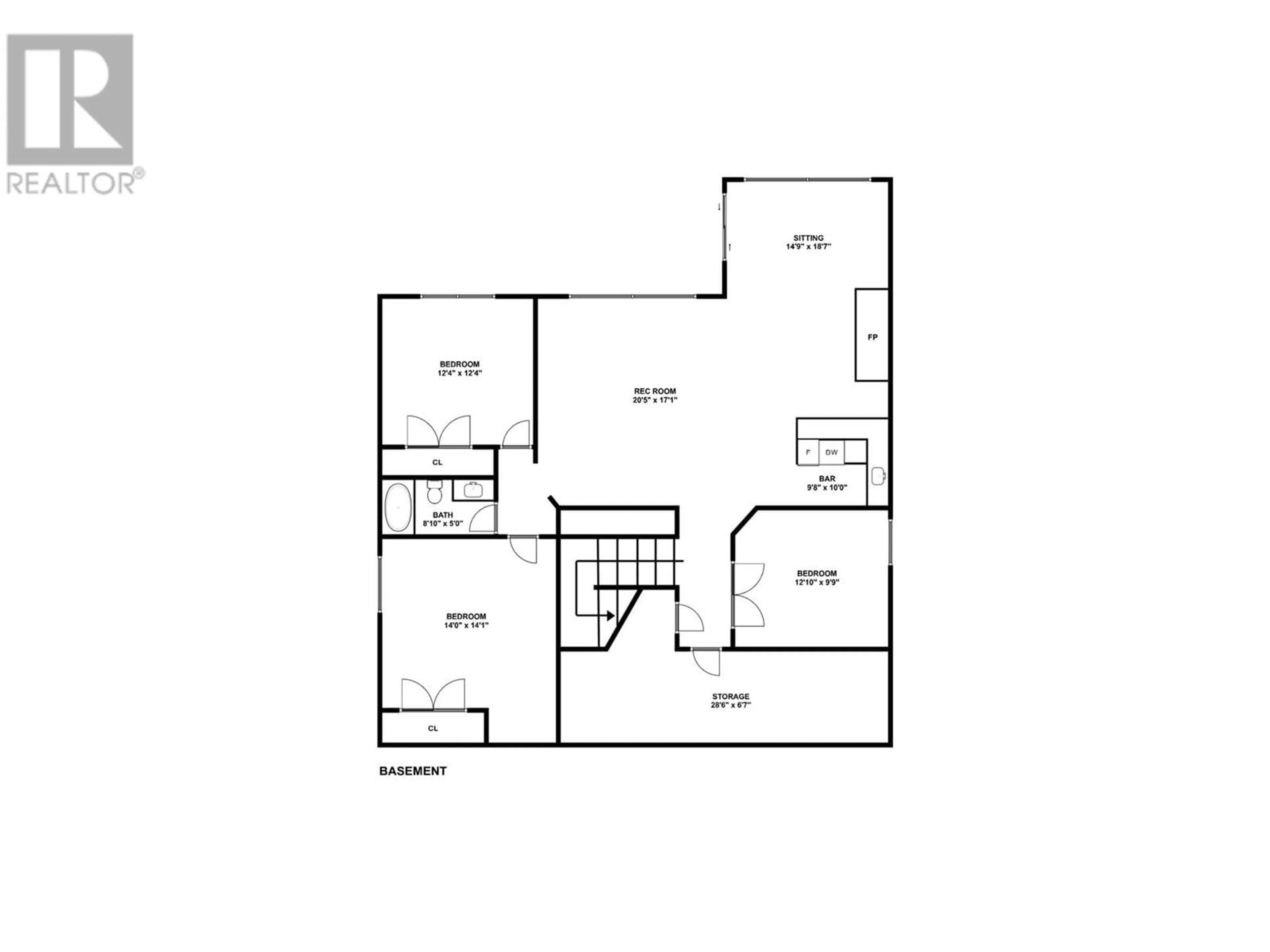 Floor plan for 1014 Hewetson Avenue, Kelowna British Columbia V1W5H8