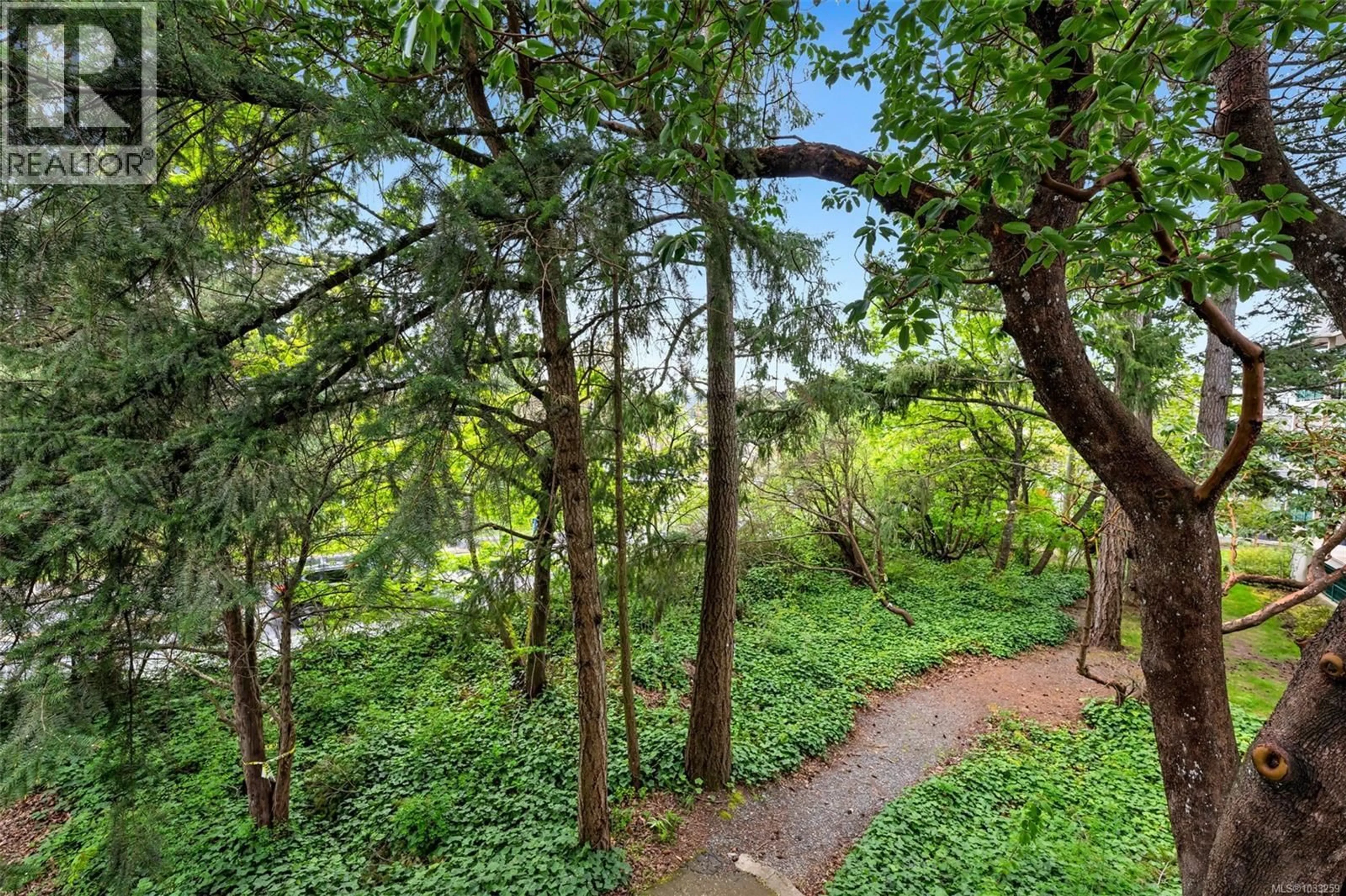 Patio, forest/trees view for 112 - 290 ISLAND HIGHWAY, View Royal British Columbia V9B1G5