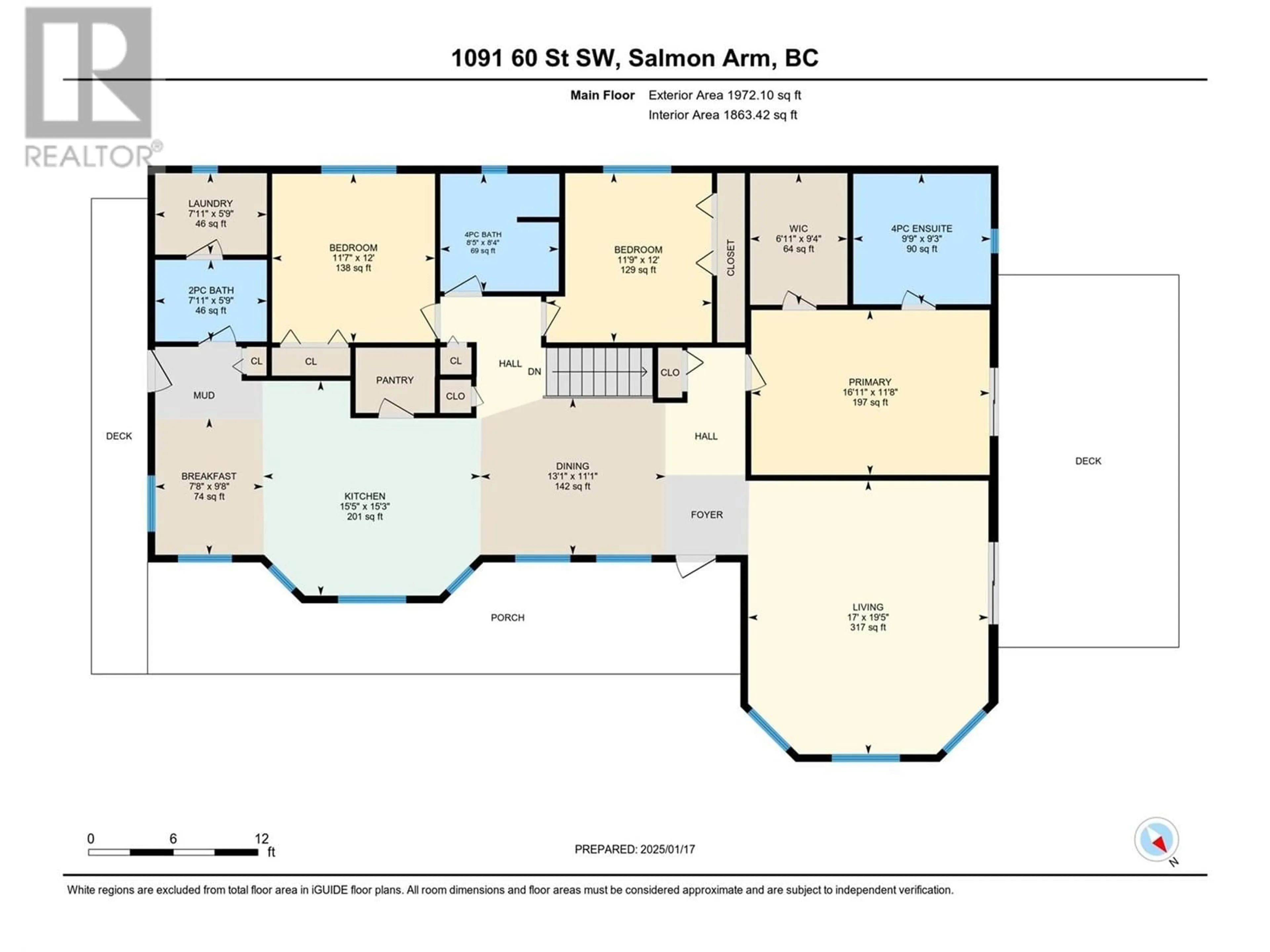 Floor plan for 1091 60 Street NW, Salmon Arm British Columbia V1E4M2