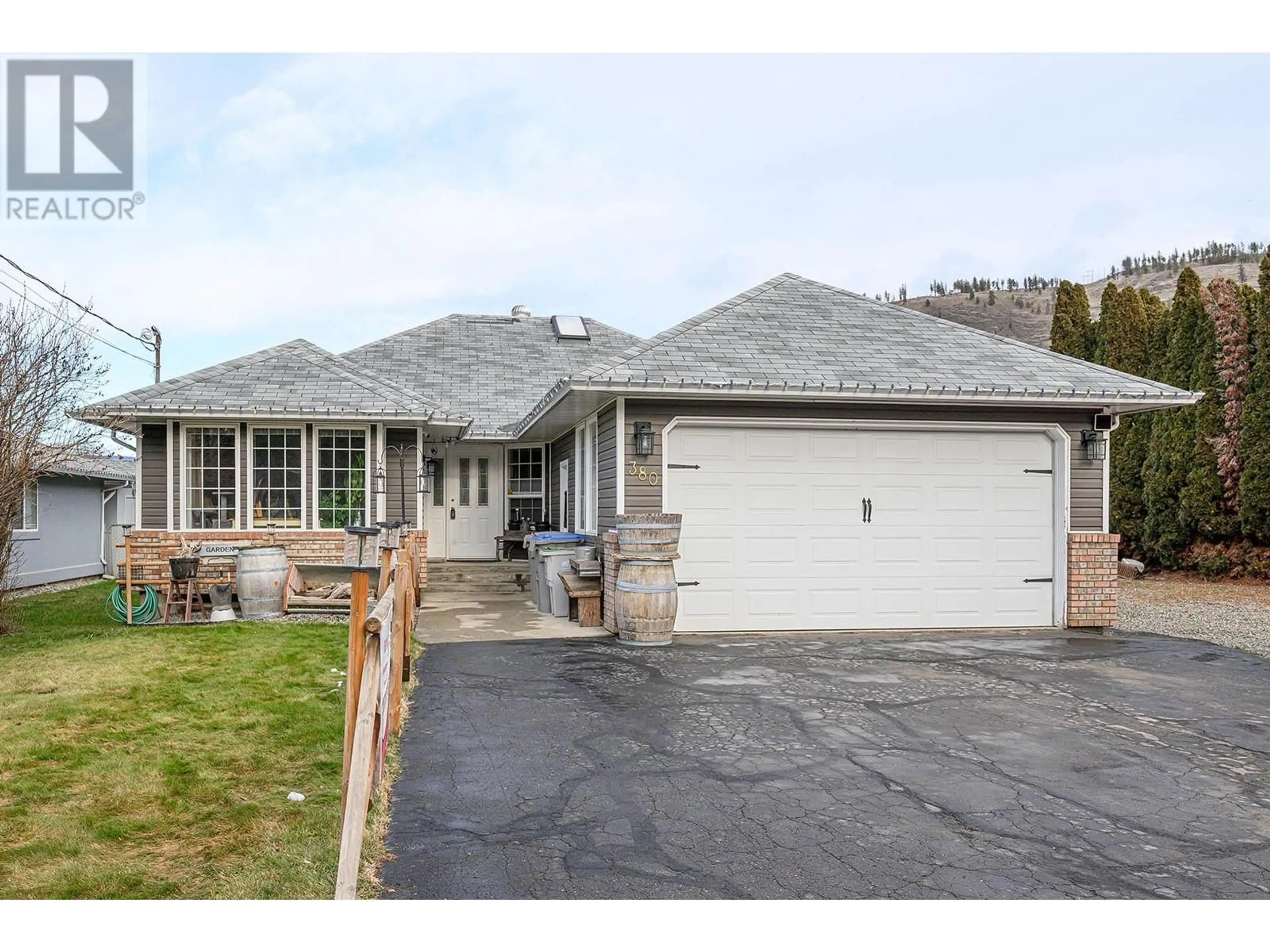 Home with brick exterior material, street for 380 MATTOCH MCKEAGUE ROAD, Kamloops British Columbia V2H1L1