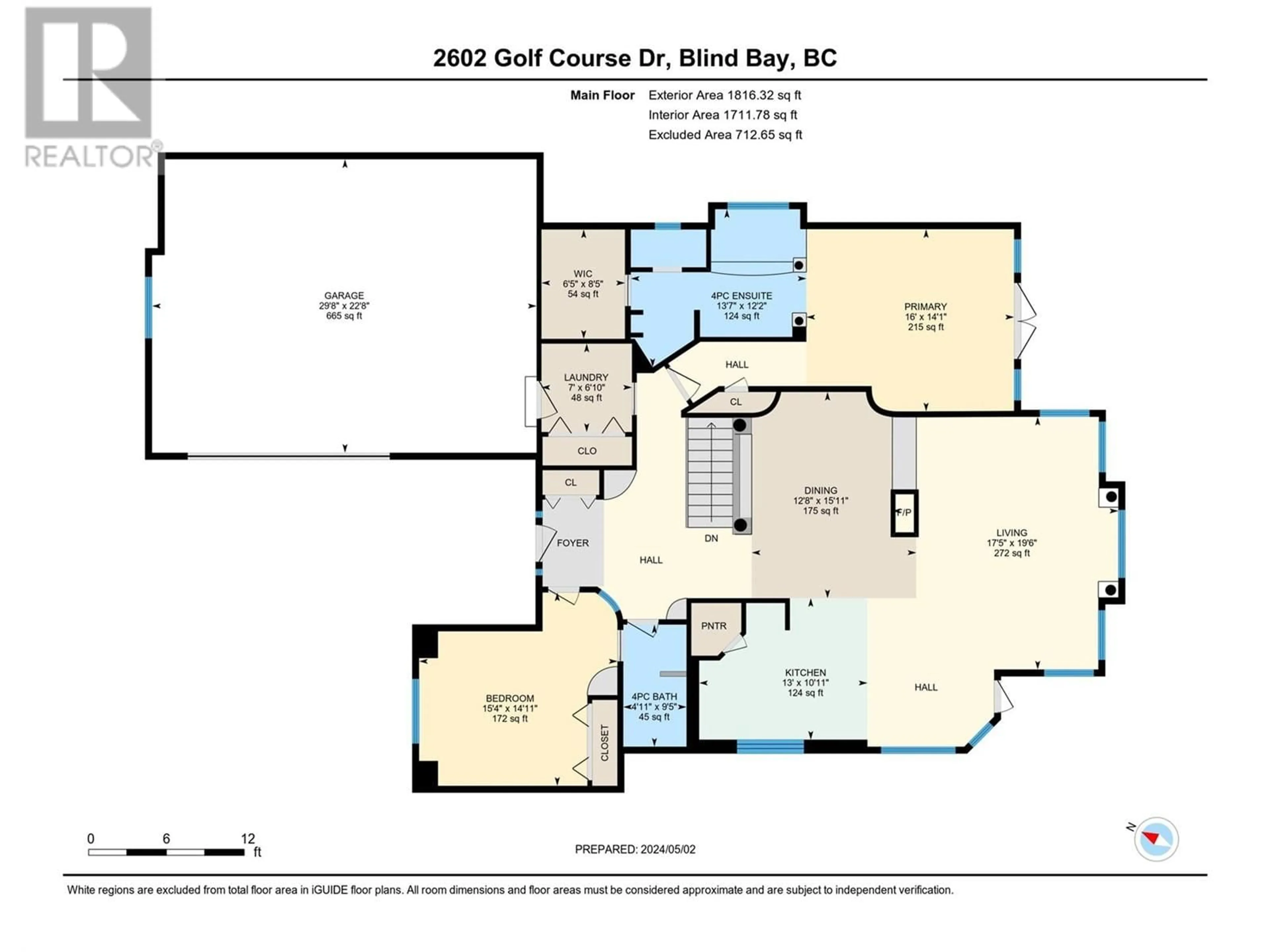 Floor plan for 2602 Golf Course Drive, Blind Bay British Columbia V0E1H2