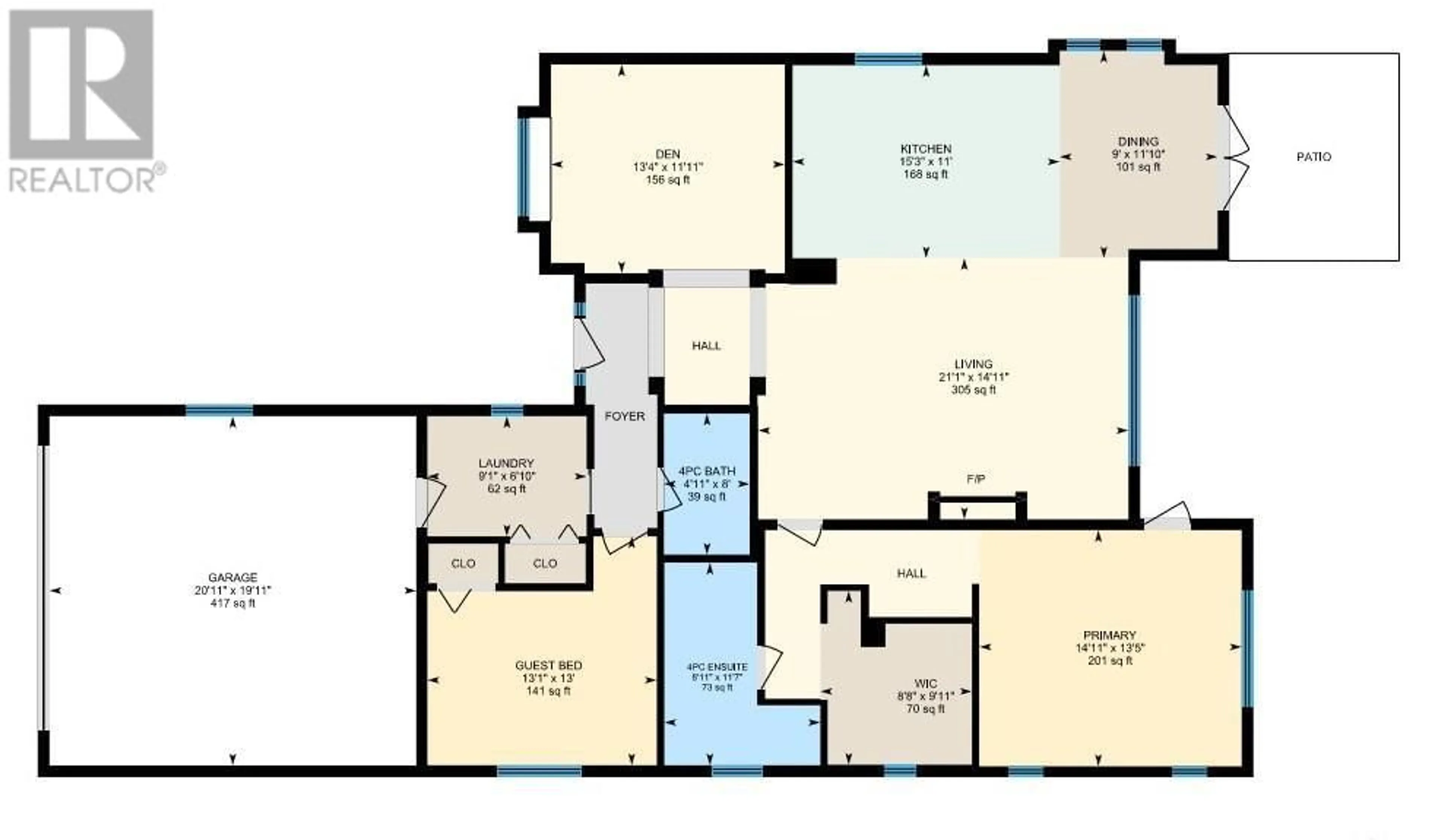 Floor plan for 6833 Meadows Drive Drive Unit# 26, Oliver British Columbia V0H1T4