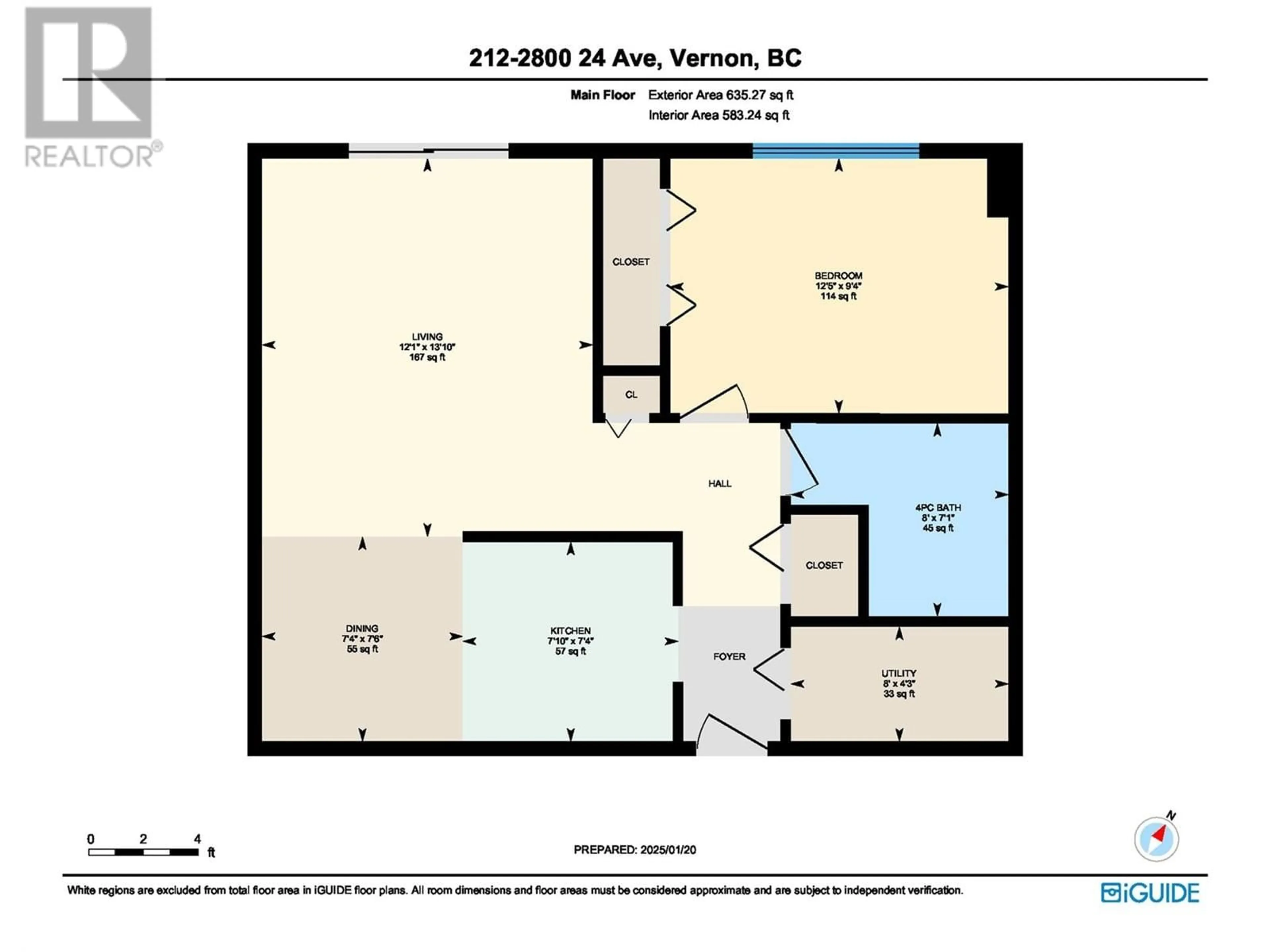 Floor plan for 3800 24 Avenue Unit# 212, Vernon British Columbia V1T1L9