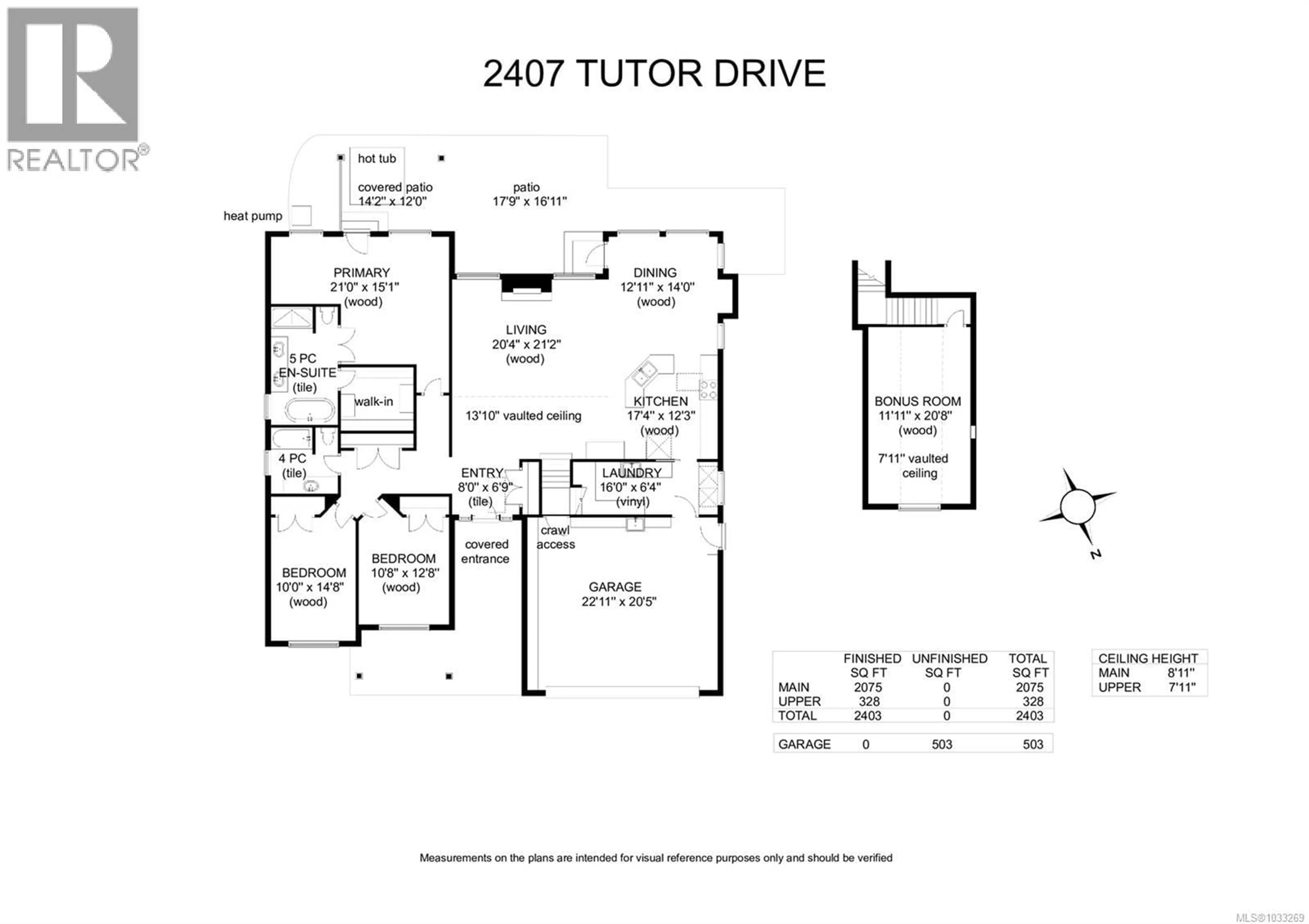 Floor plan for 2407 TUTOR DRIVE, Comox British Columbia V9M0A7