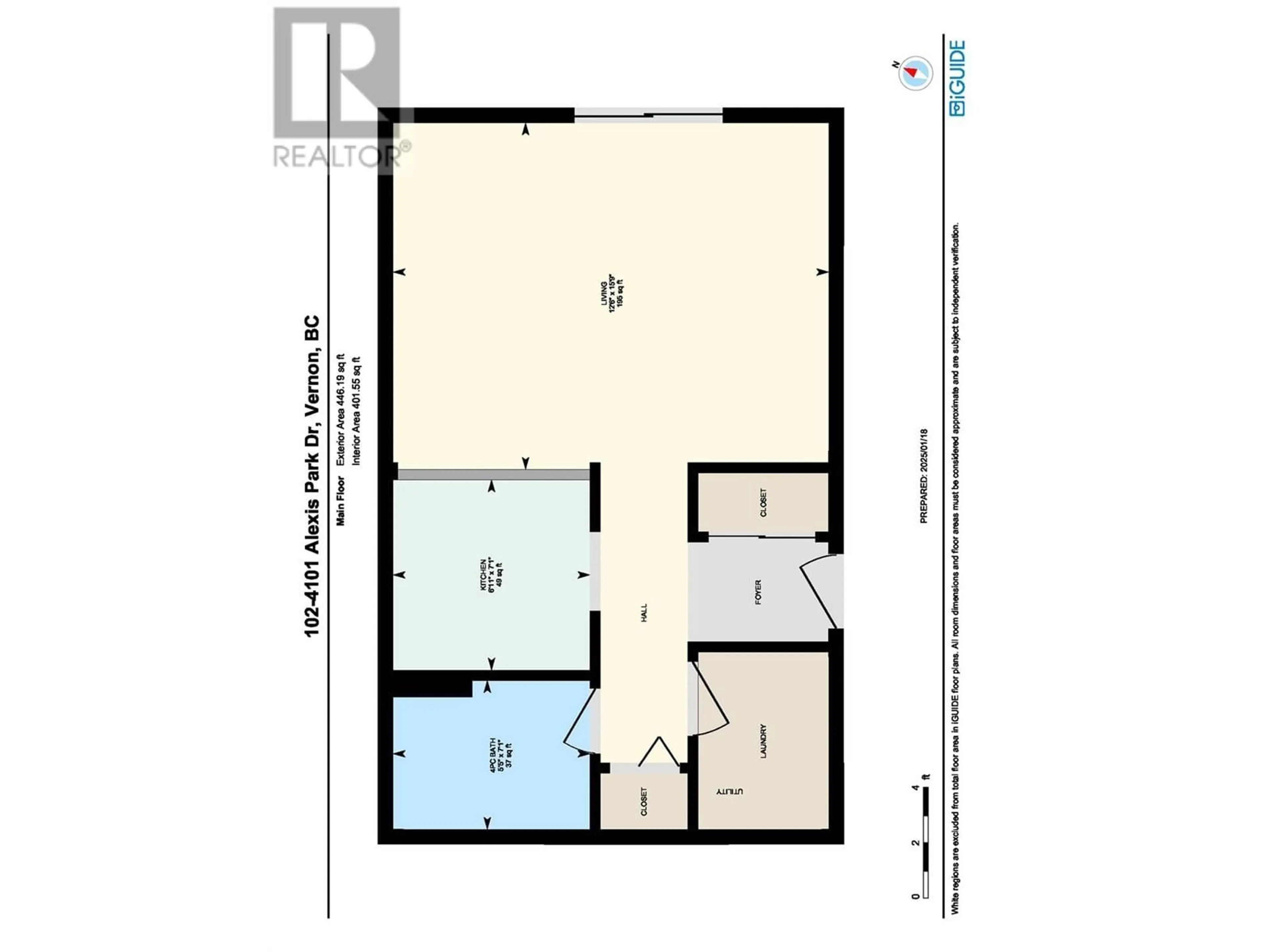 Floor plan for 4101 Alexis Park Drive Unit# 102, Vernon British Columbia V1T6H2