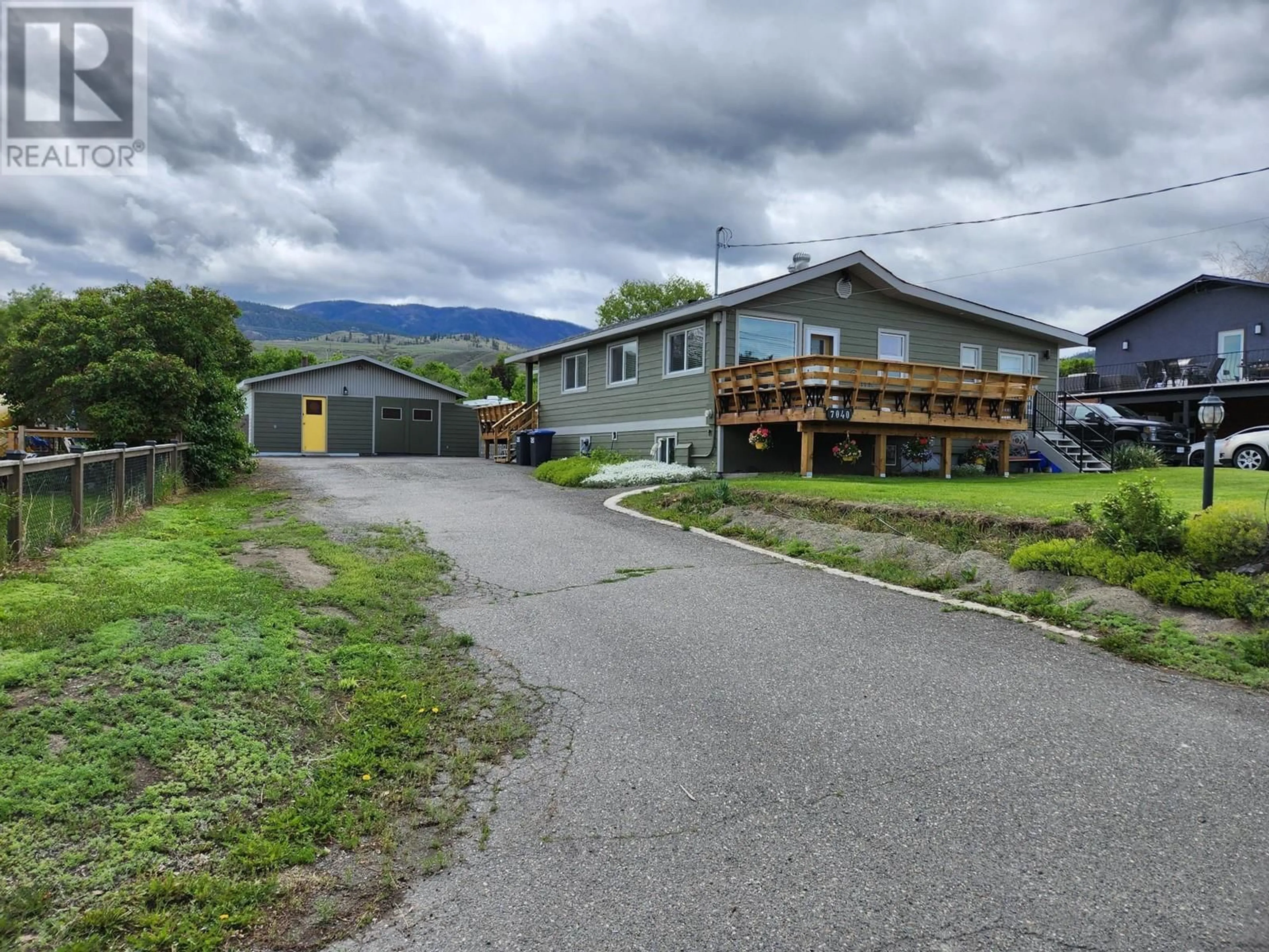 A pic from outside/outdoor area/front of a property/back of a property/a pic from drone, mountain view for 7040 SAVONA ACCESS Road, Kamloops British Columbia V0K2J0